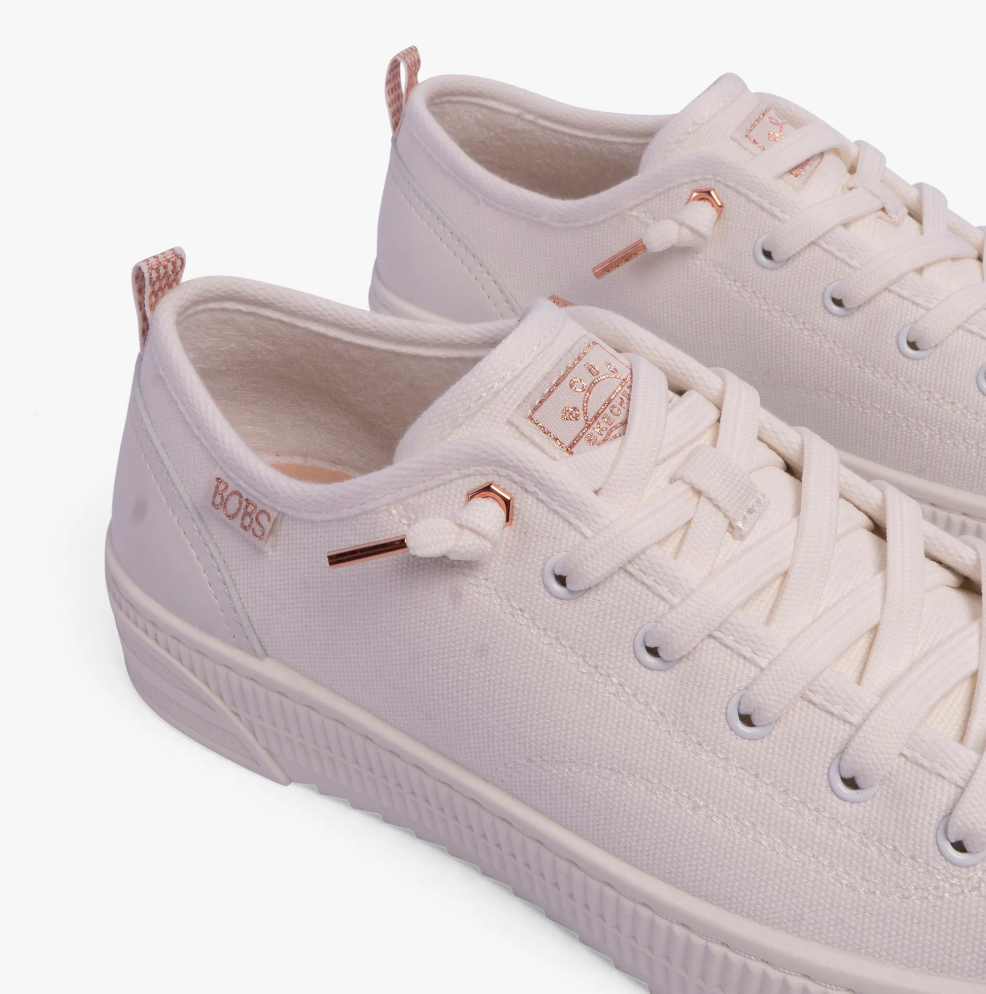 114640/OFWT BOBS COPA Womens Canvas Trainers Off White