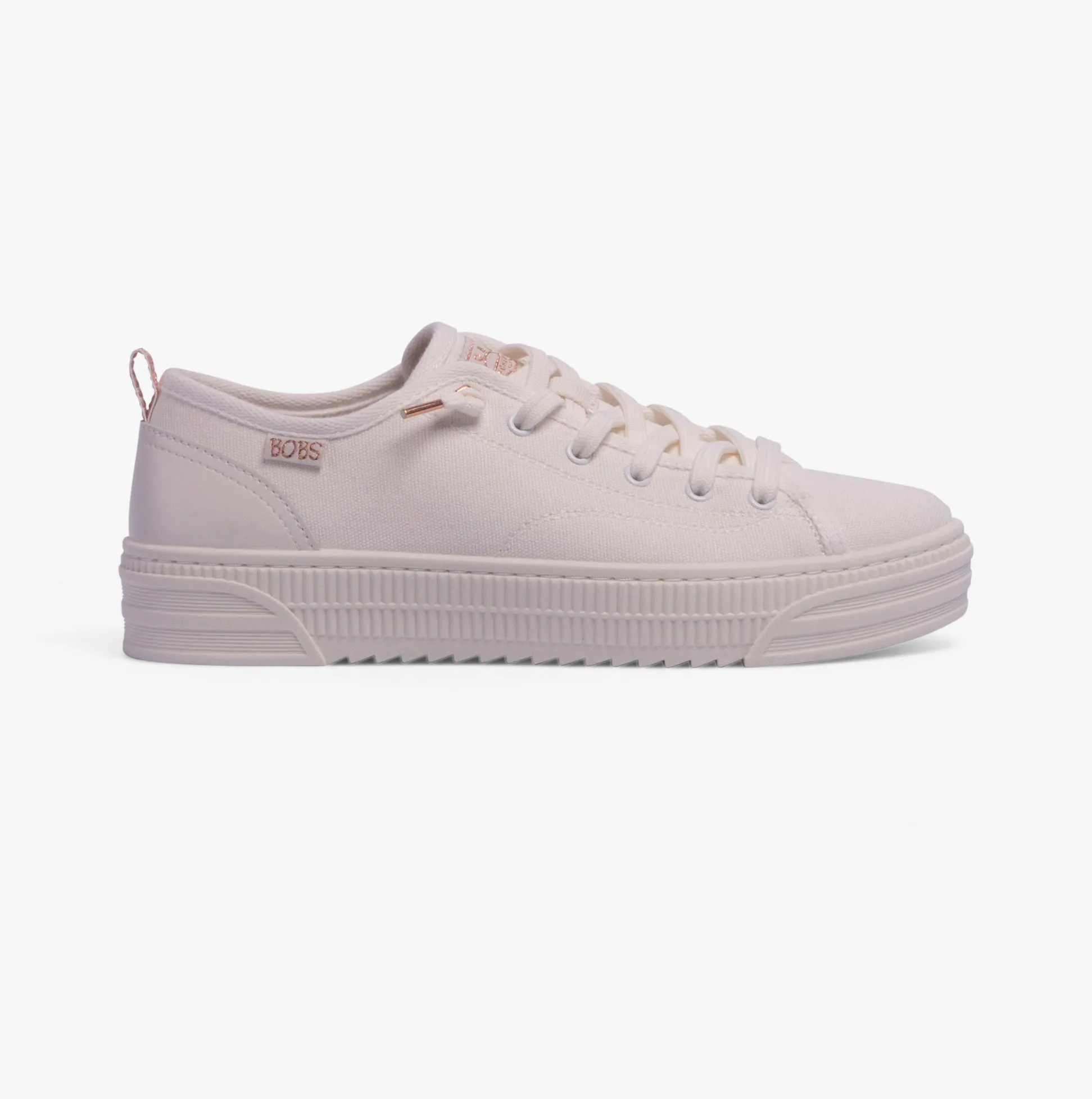 114640/OFWT BOBS COPA Womens Canvas Trainers Off White