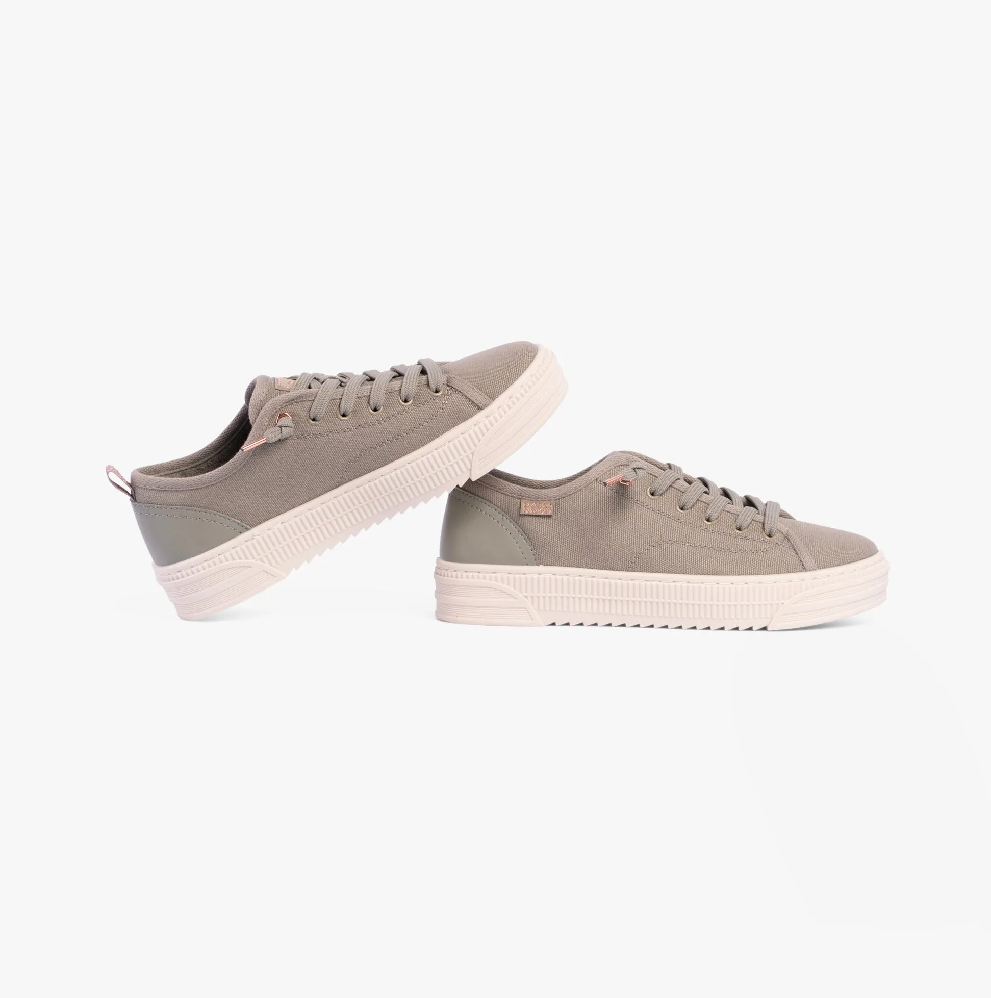 114640/OLV BOBS COPA Womens Canvas Trainers Olive