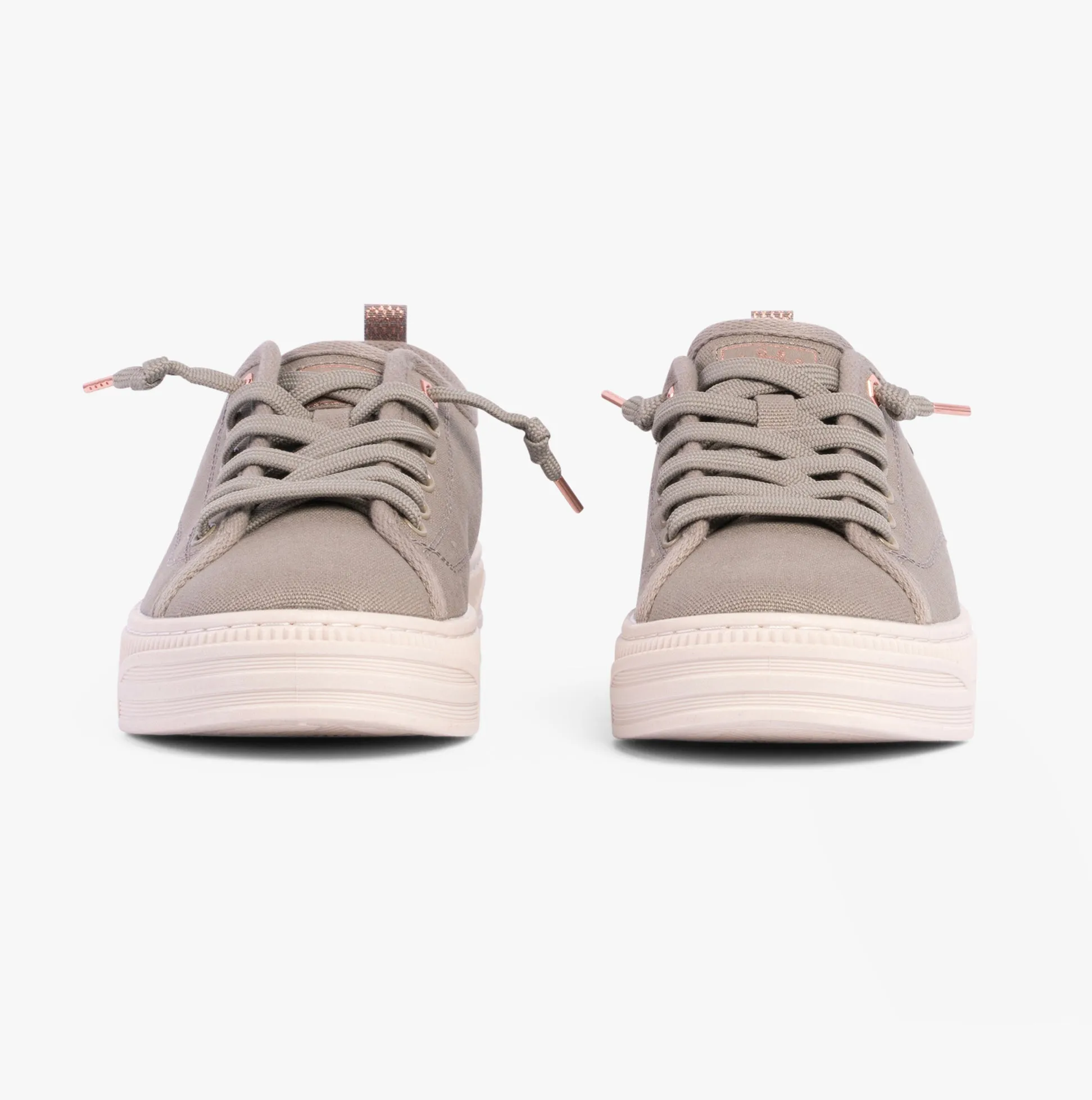 114640/OLV BOBS COPA Womens Canvas Trainers Olive