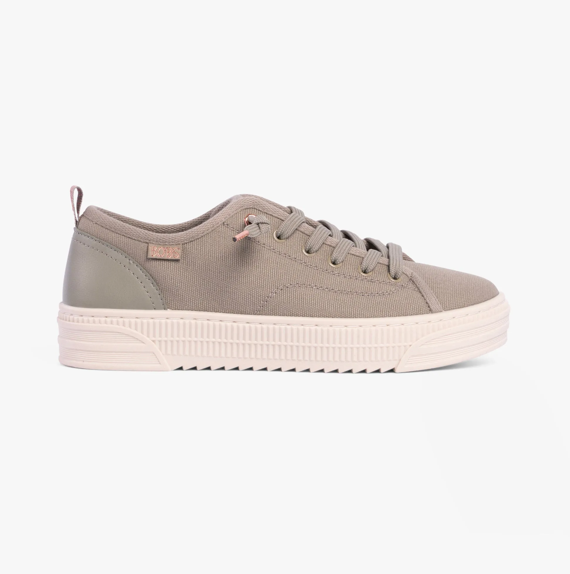 114640/OLV BOBS COPA Womens Canvas Trainers Olive