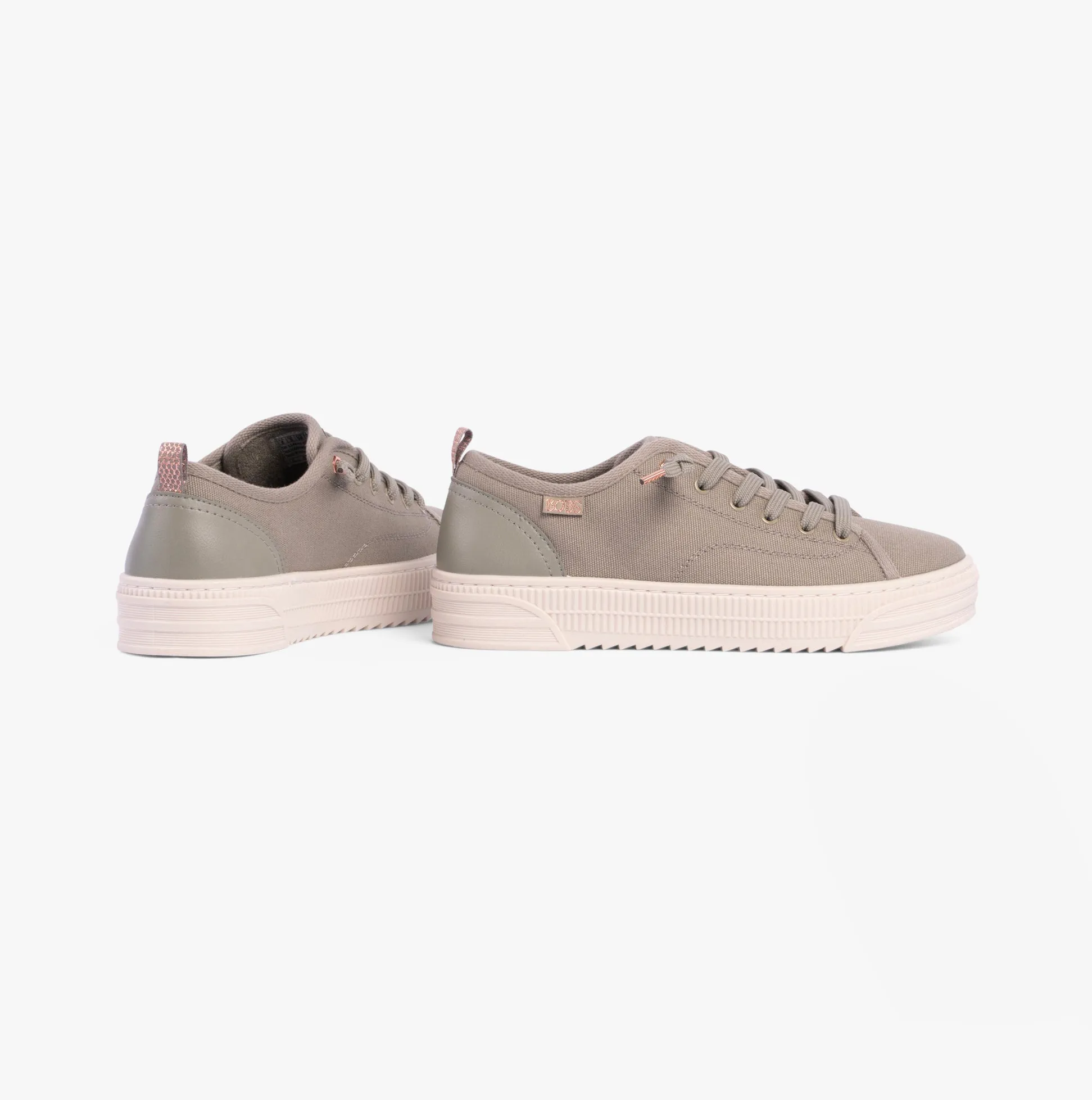 114640/OLV BOBS COPA Womens Canvas Trainers Olive