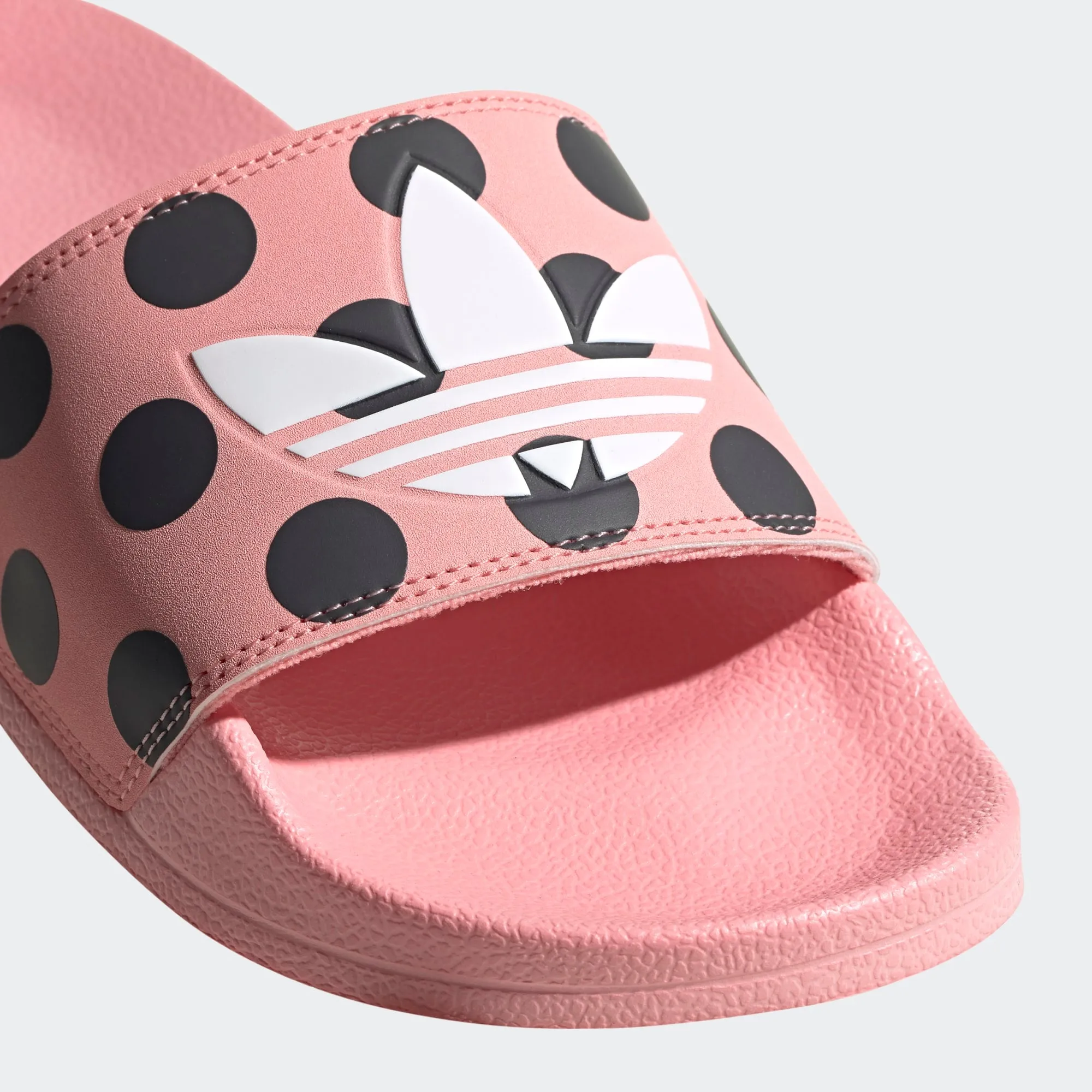 Adidas Adilette Lite Polka Dot Trefoil Slides (Glow Pink/Cloud White/Carbon)(FU9149)