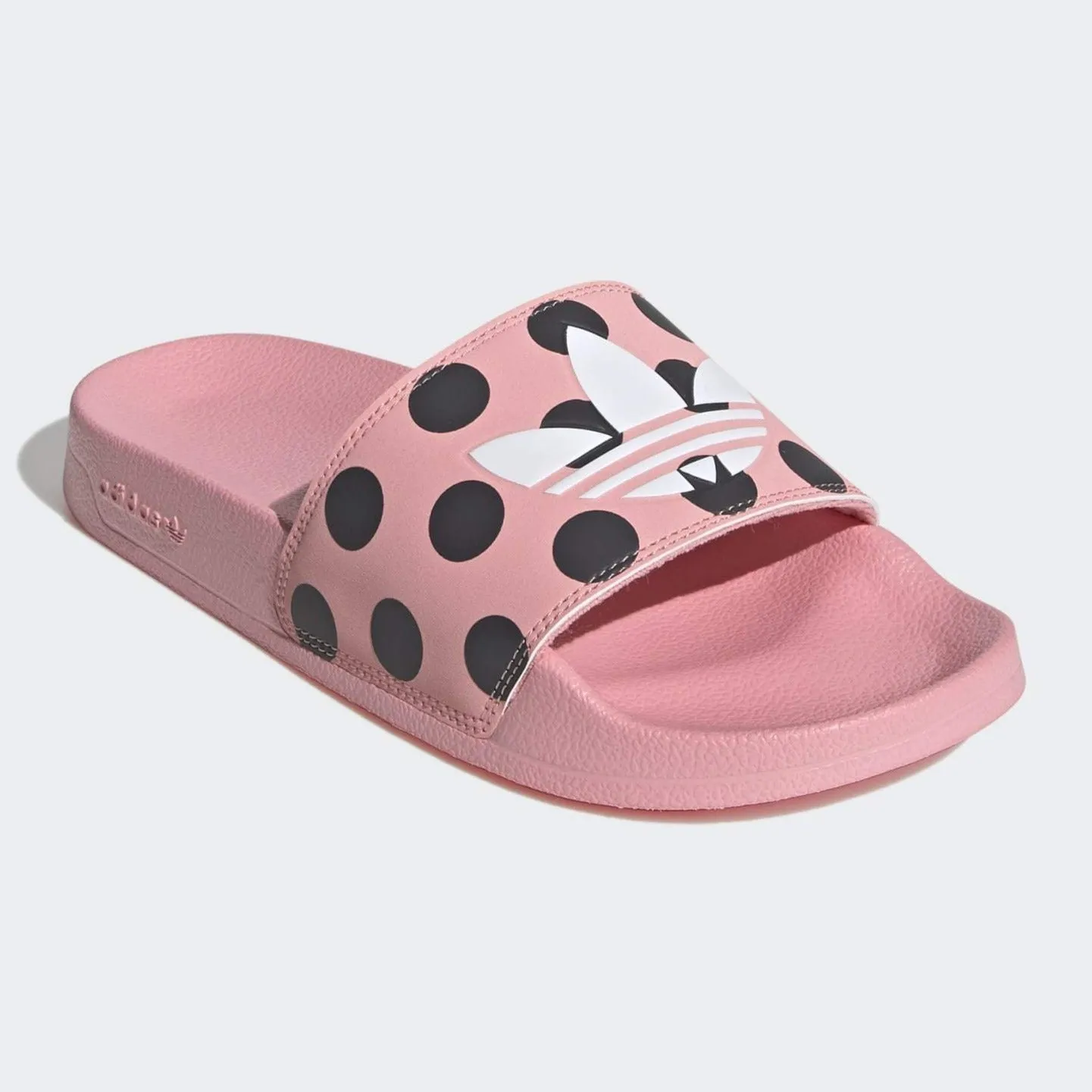 Adidas Adilette Lite Polka Dot Trefoil Slides (Glow Pink/Cloud White/Carbon)(FU9149)