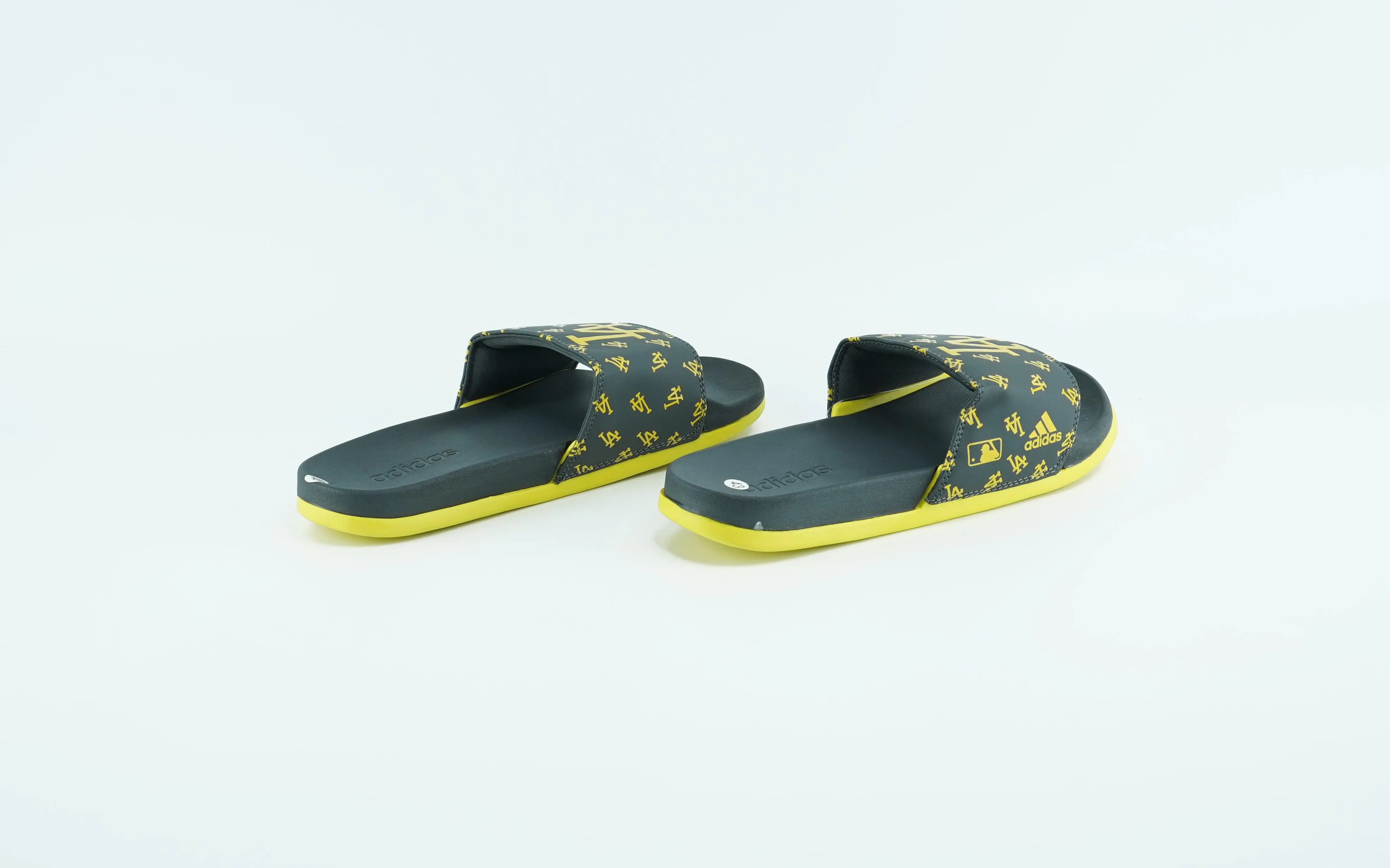 Adidas Slides for men in black and yellow