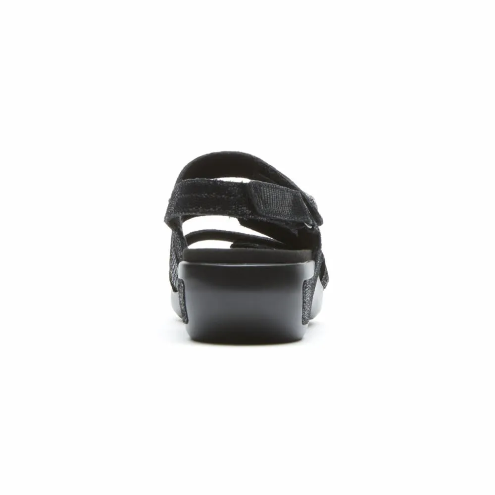 Aravon POWER COMFORT SANDALS THREE STRAP BLACK