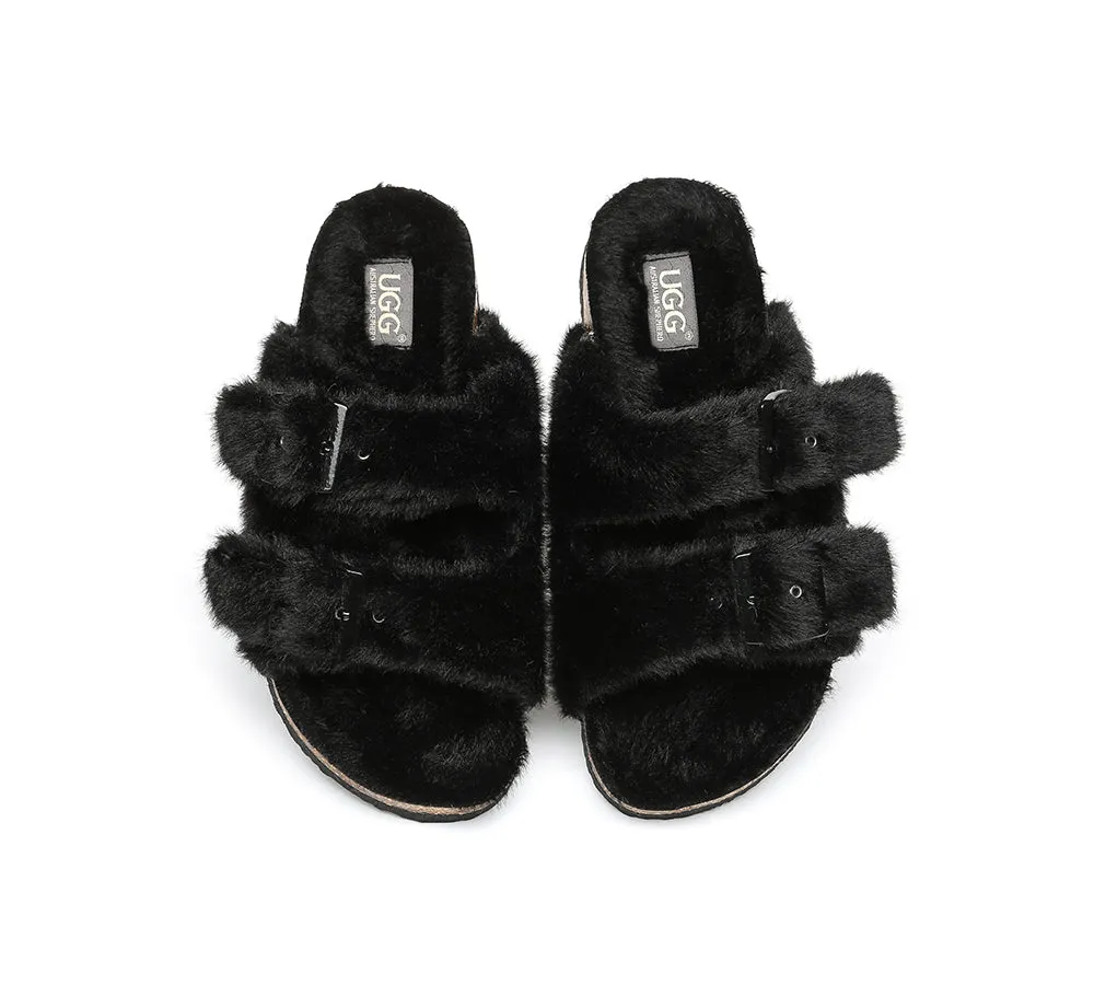 AUSTRALIAN SHEPHERD® Fluffy Womens Slides Myla