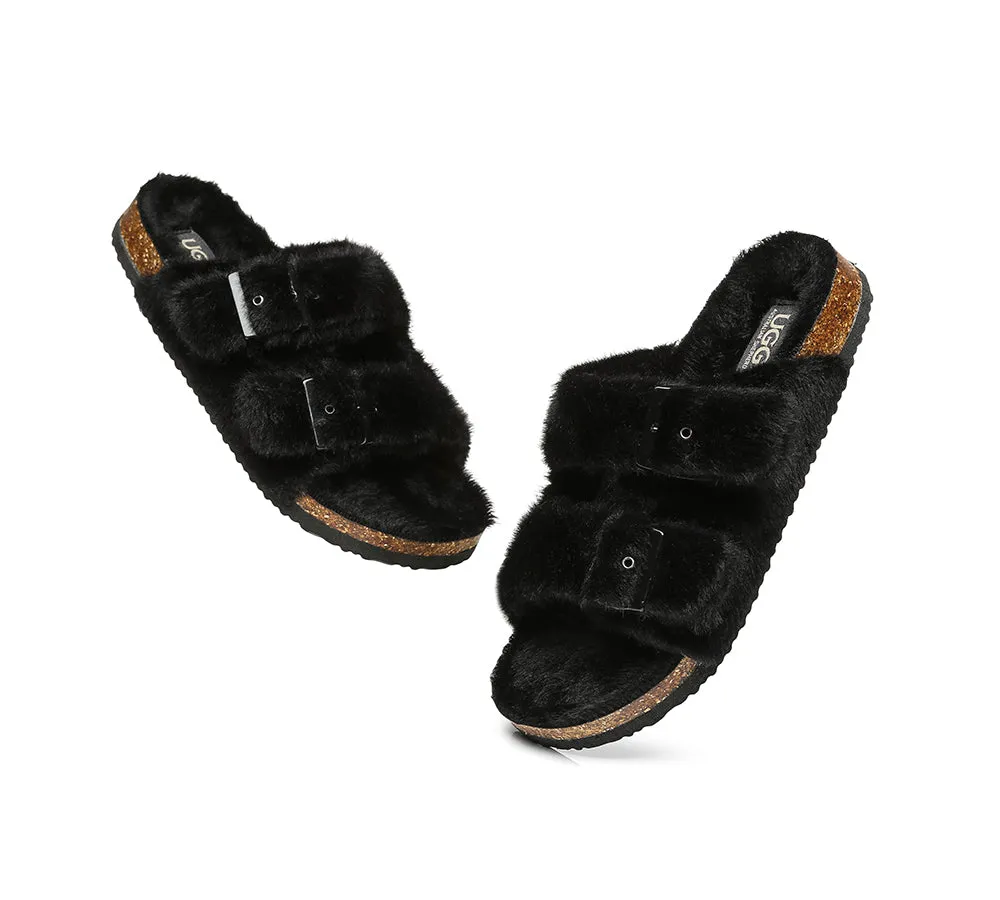 AUSTRALIAN SHEPHERD® Fluffy Womens Slides Myla