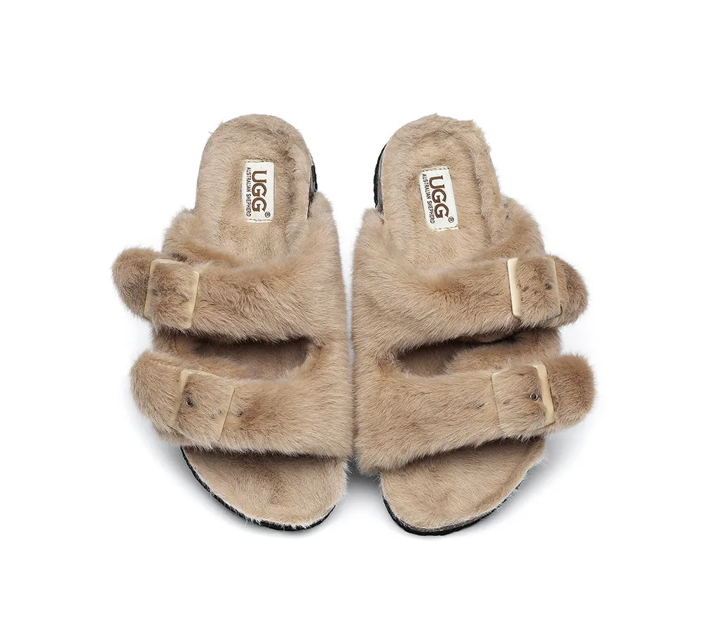 AUSTRALIAN SHEPHERD® Fluffy Womens Slides Myla
