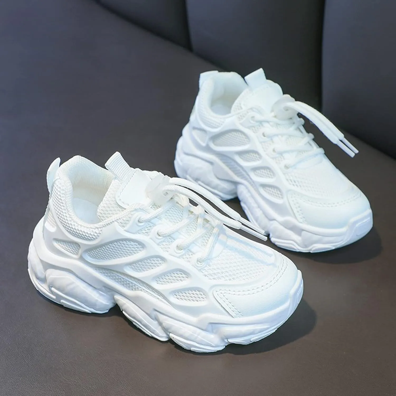 Baby Toddler Infant Mesh Sneaker Lace-Up Lightweight Breathable Sport Shoes Newborn Outdoor First Walking Non Slip Shoes