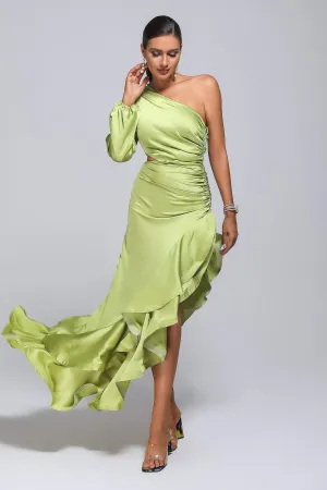 Beren One Shoulder Satin Maxi Dress