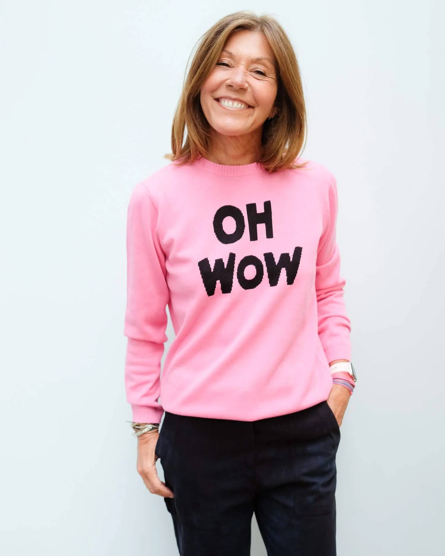 BF Oh Wow jumper in pink