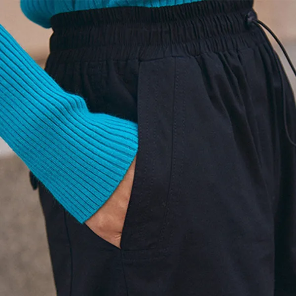 Black Parachute Cotton Cargo Trousers
