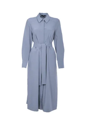 Blue-Gray Shirt Dress