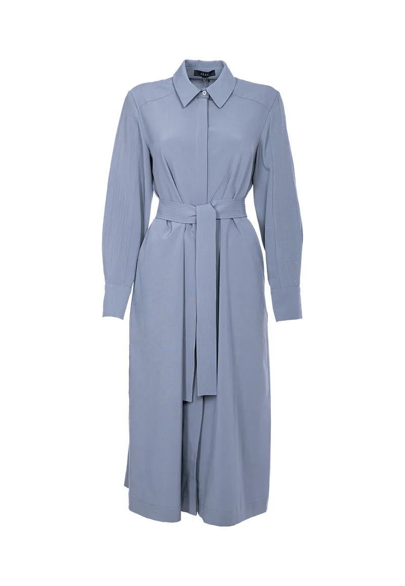 Blue-Gray Shirt Dress