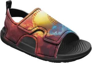 Boys Flame Sandals Kids Open Toe Outdoor Hiking Sandals Lightweight Athletic Beach Water Sport Shoes Adjustable
