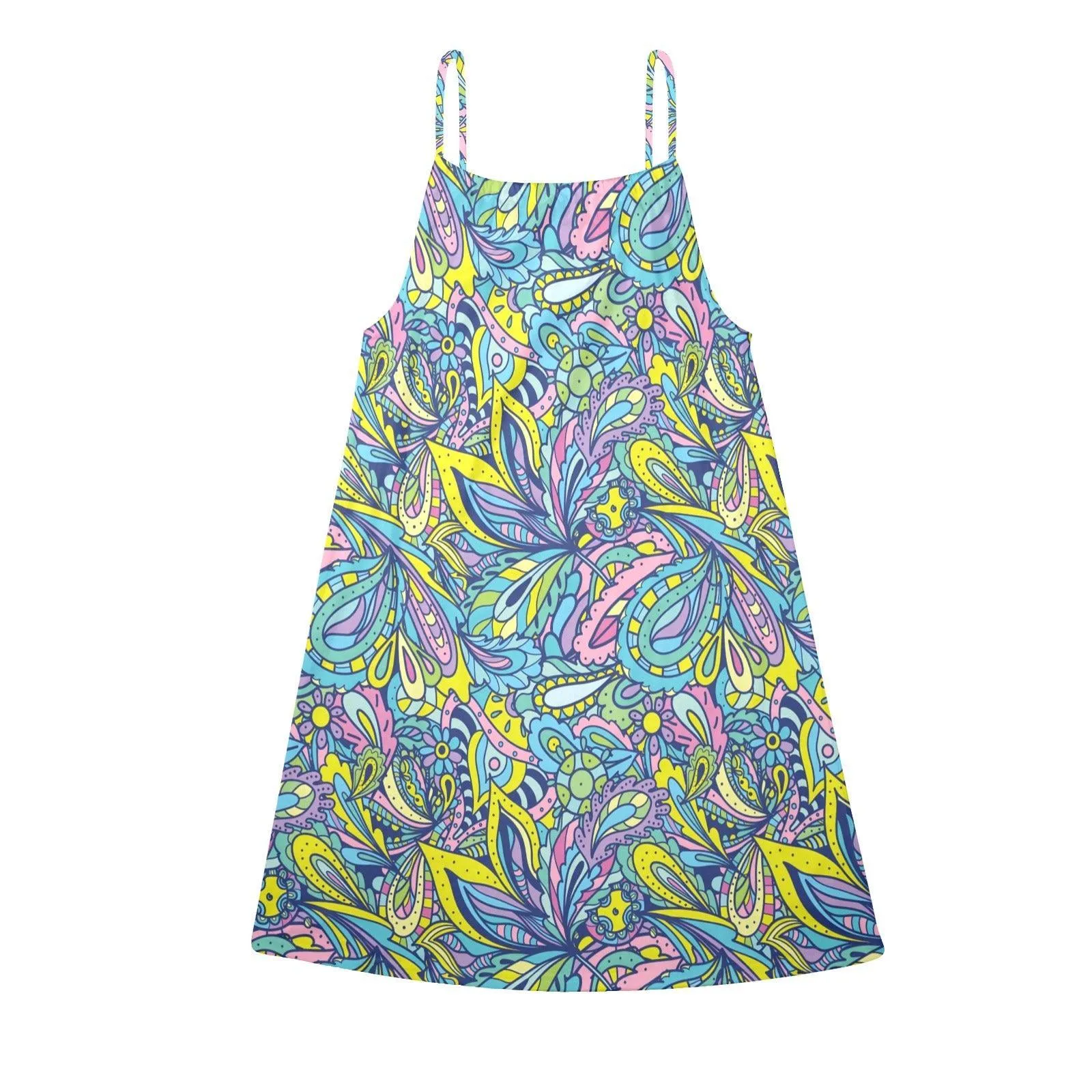 Cenala Drawstring Neck Sleeveless Dress