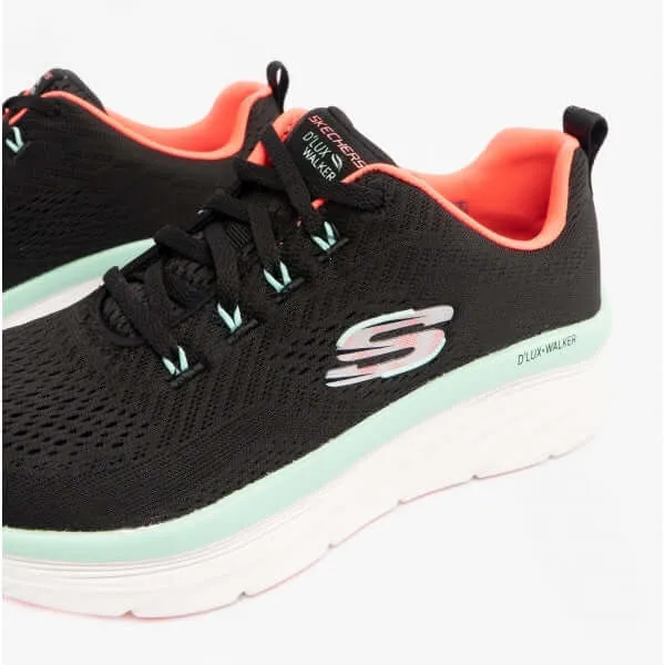 D'LUX WALKER-FRESH FINESSE Ladies Trainers Black/Mint