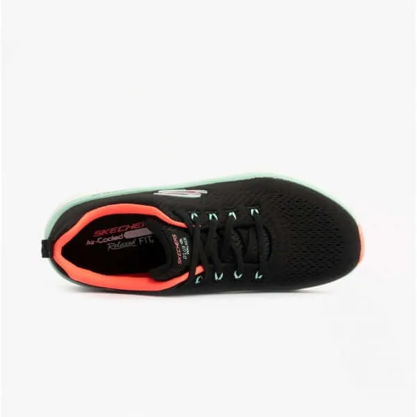 D'LUX WALKER-FRESH FINESSE Ladies Trainers Black/Mint