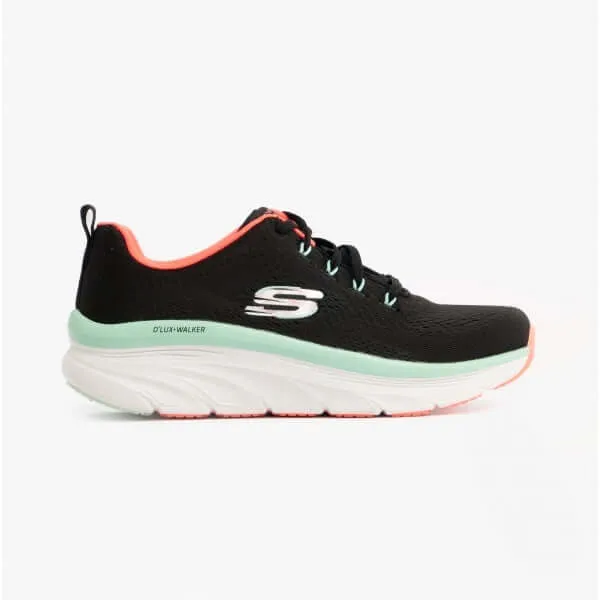 D'LUX WALKER-FRESH FINESSE Ladies Trainers Black/Mint