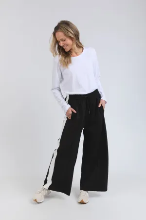 Elm Carmen Wide Leg Pant Black/Marshmallow