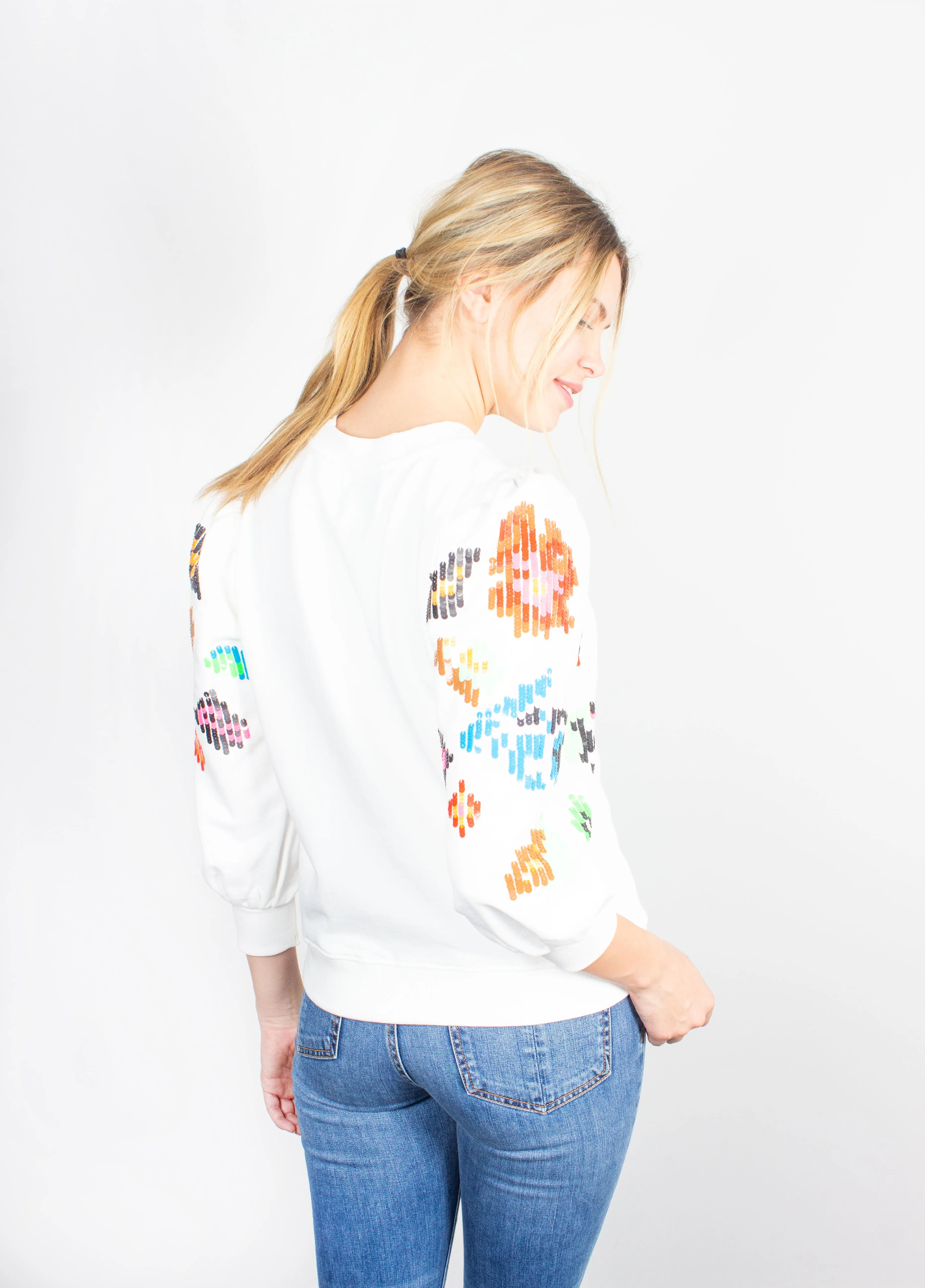 Essentiel Antwerp Bronx sequin cotton sweatshirt
