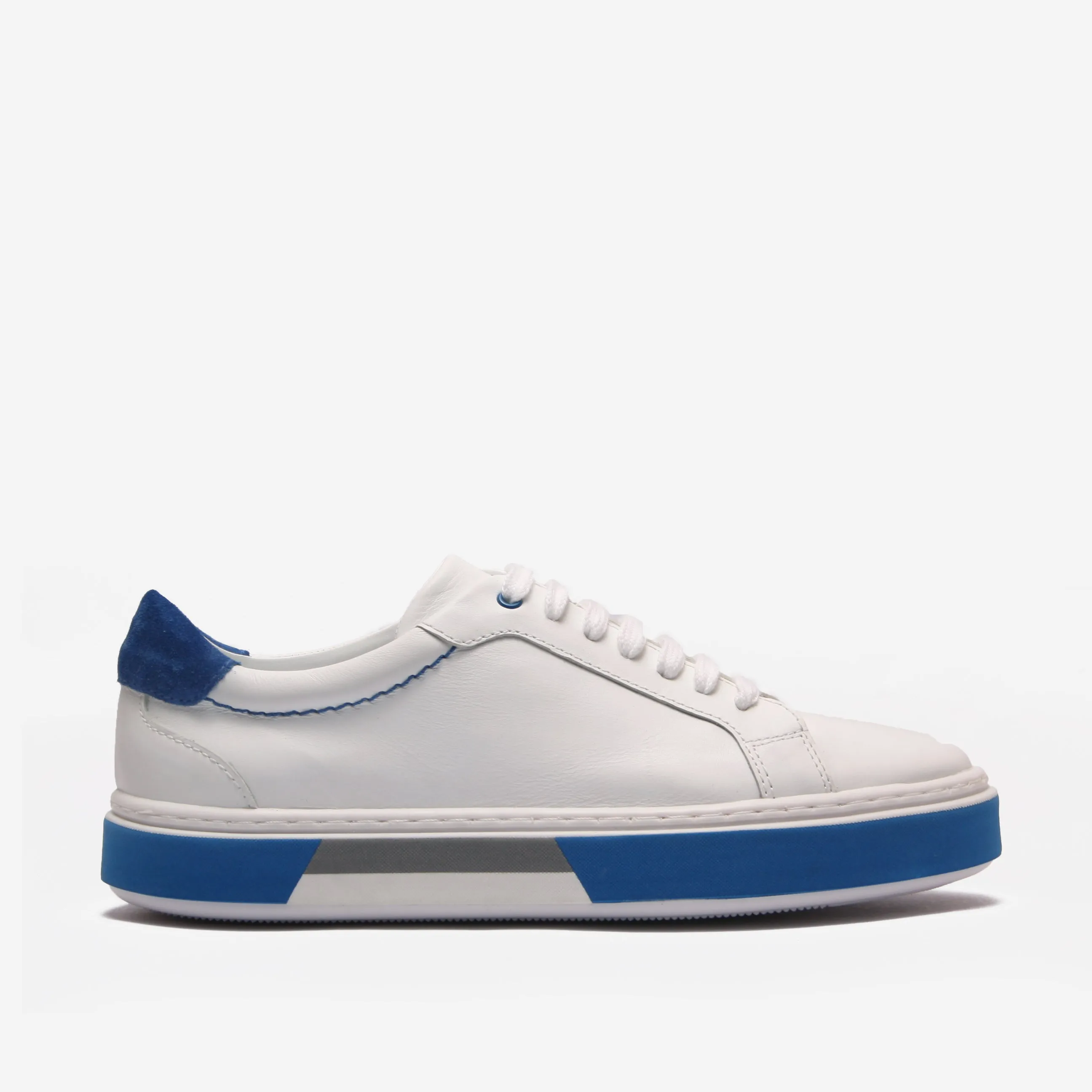 Ether-White/Blue Leather Trainers Women