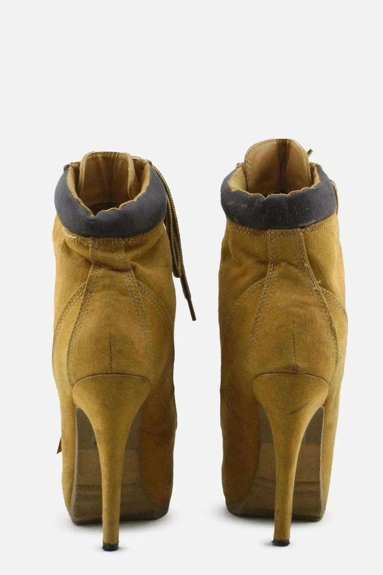 European Brand Laces Stilettos Ankle Boots | Suede