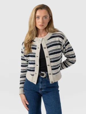 Fearne Knit Cardigan - Blue Stripe