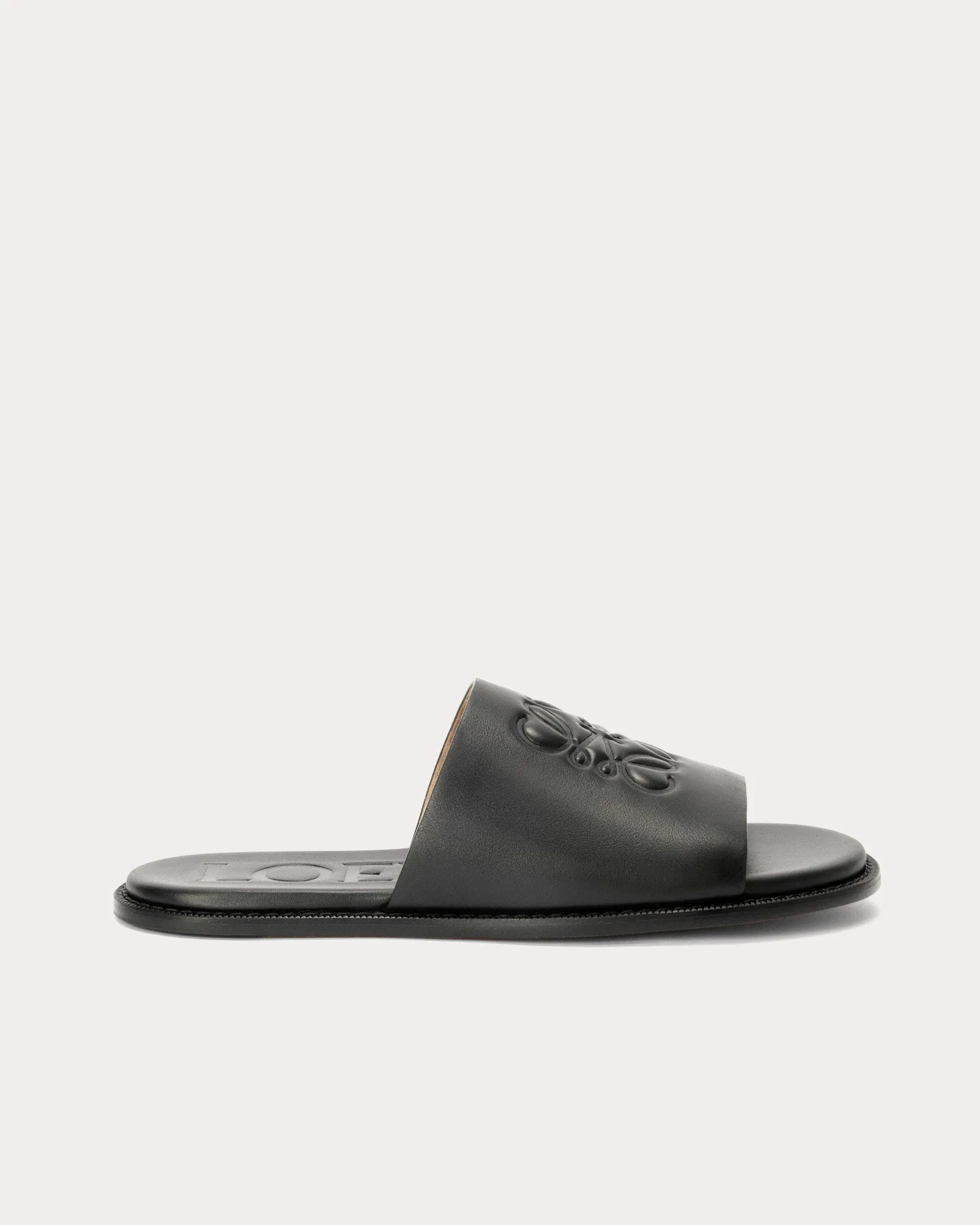 Flex Anagram Soft Calfskin Black Slides