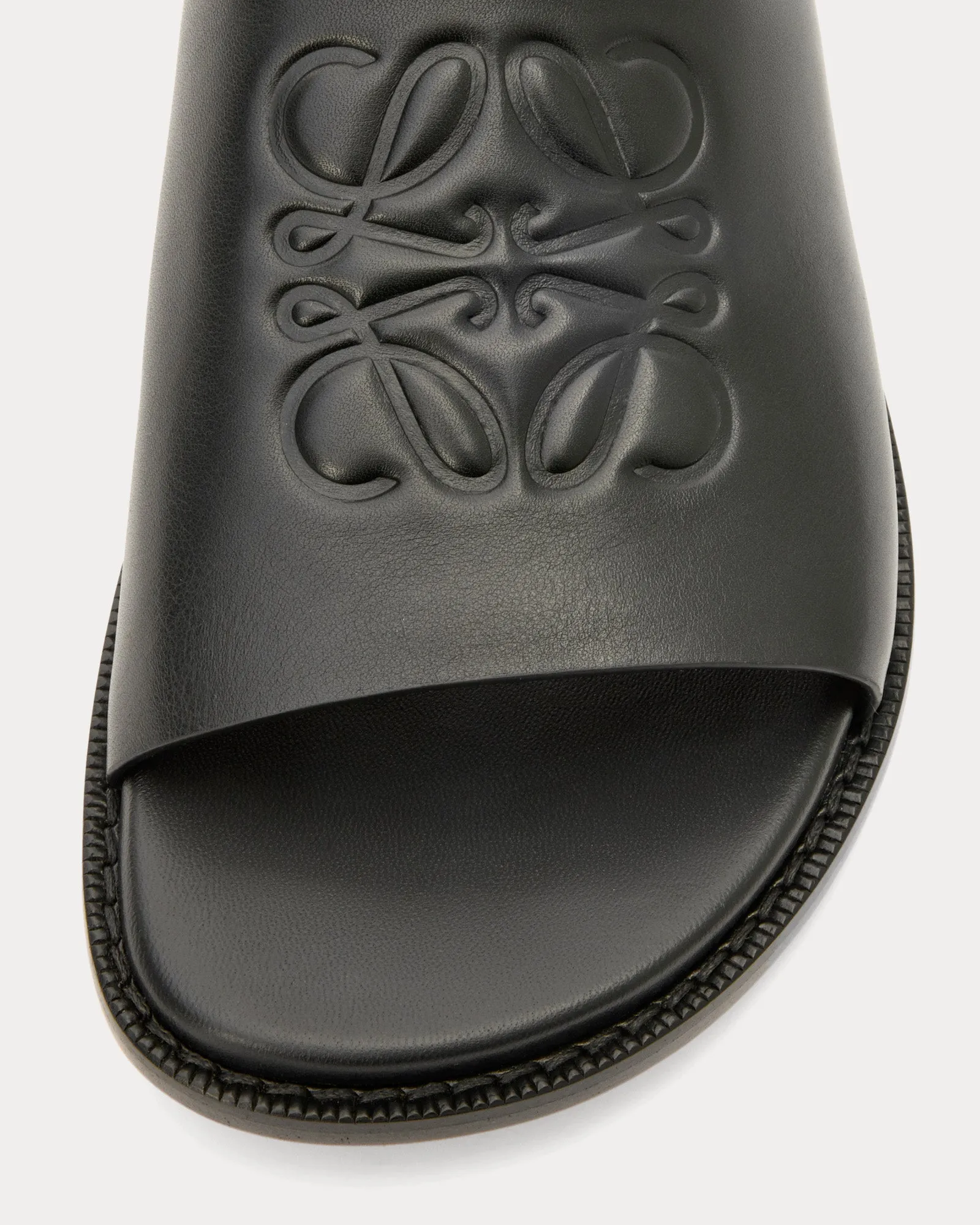 Flex Anagram Soft Calfskin Black Slides