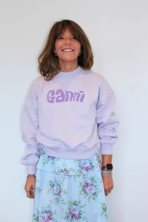 GANNI T2977 Isoli Sweatshirt in Misty Lilac