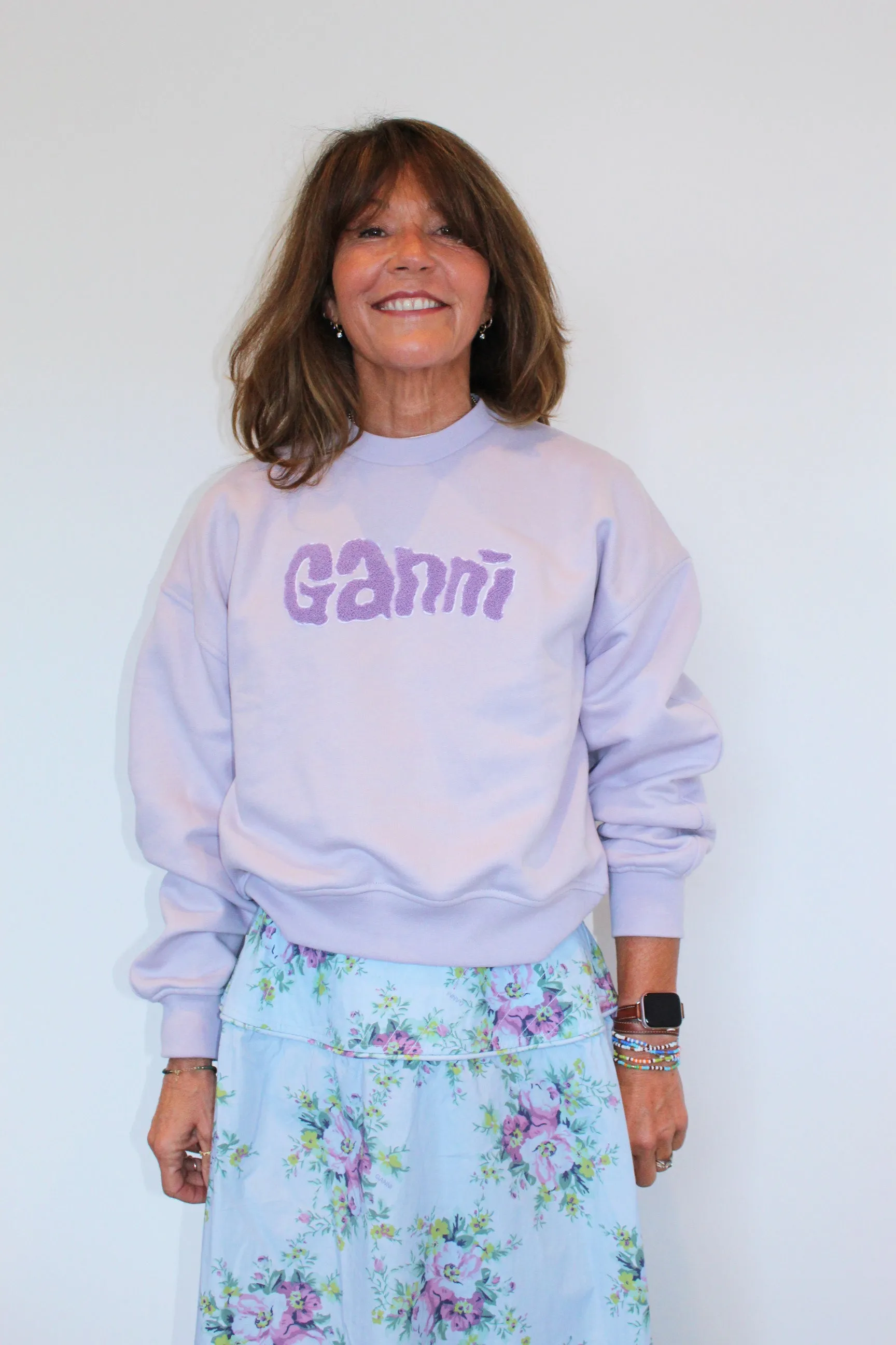GANNI T2977 Isoli Sweatshirt in Misty Lilac