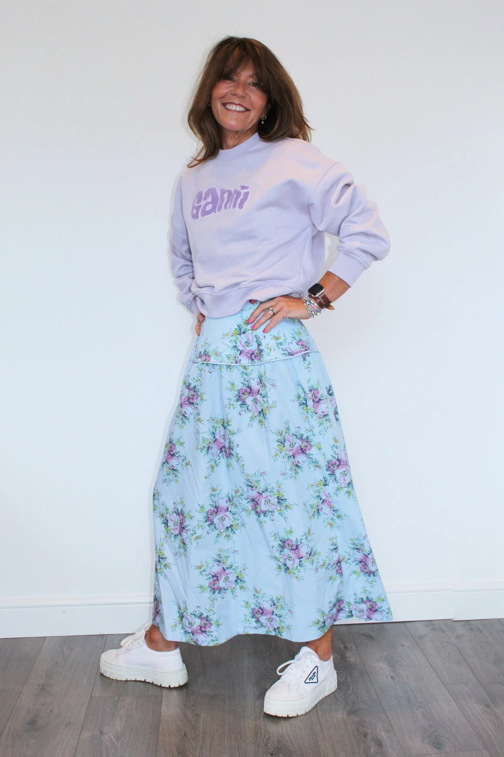 GANNI T2977 Isoli Sweatshirt in Misty Lilac