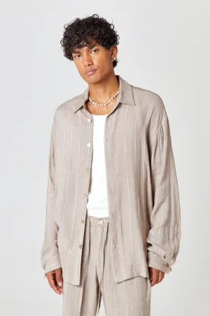 Homme Beige Linen Shirt
