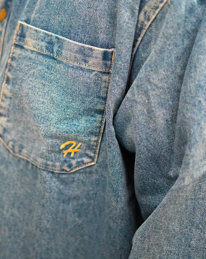 Huffer Denim Cube Shirt - Blue