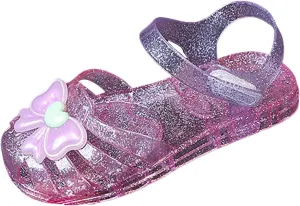 Lightweight Boys Girls Sandals Children's Jelly Crystal Shoes Bow Non Slip Beach Shoes Sandals