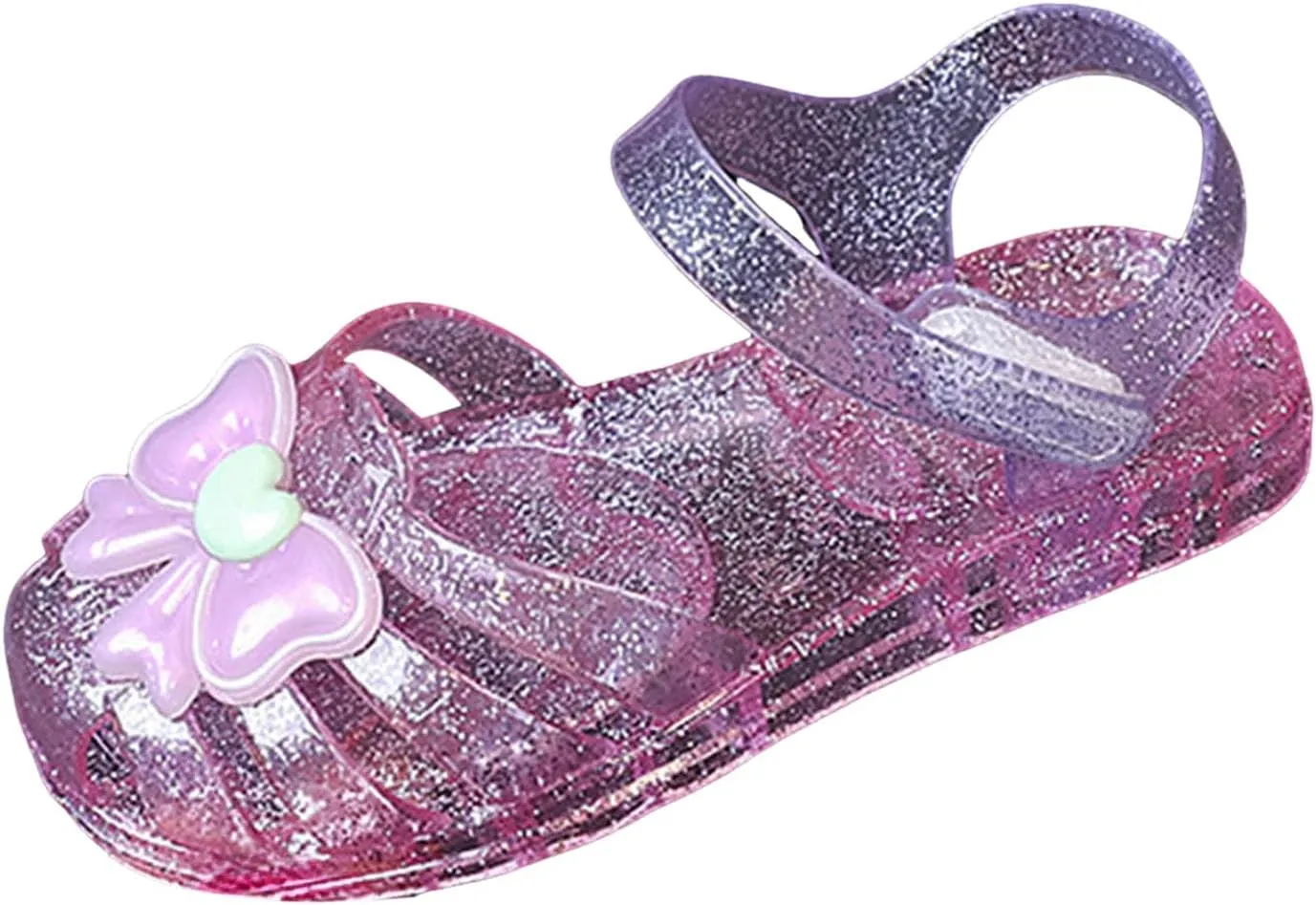 Lightweight Boys Girls Sandals Children's Jelly Crystal Shoes Bow Non Slip Beach Shoes Sandals