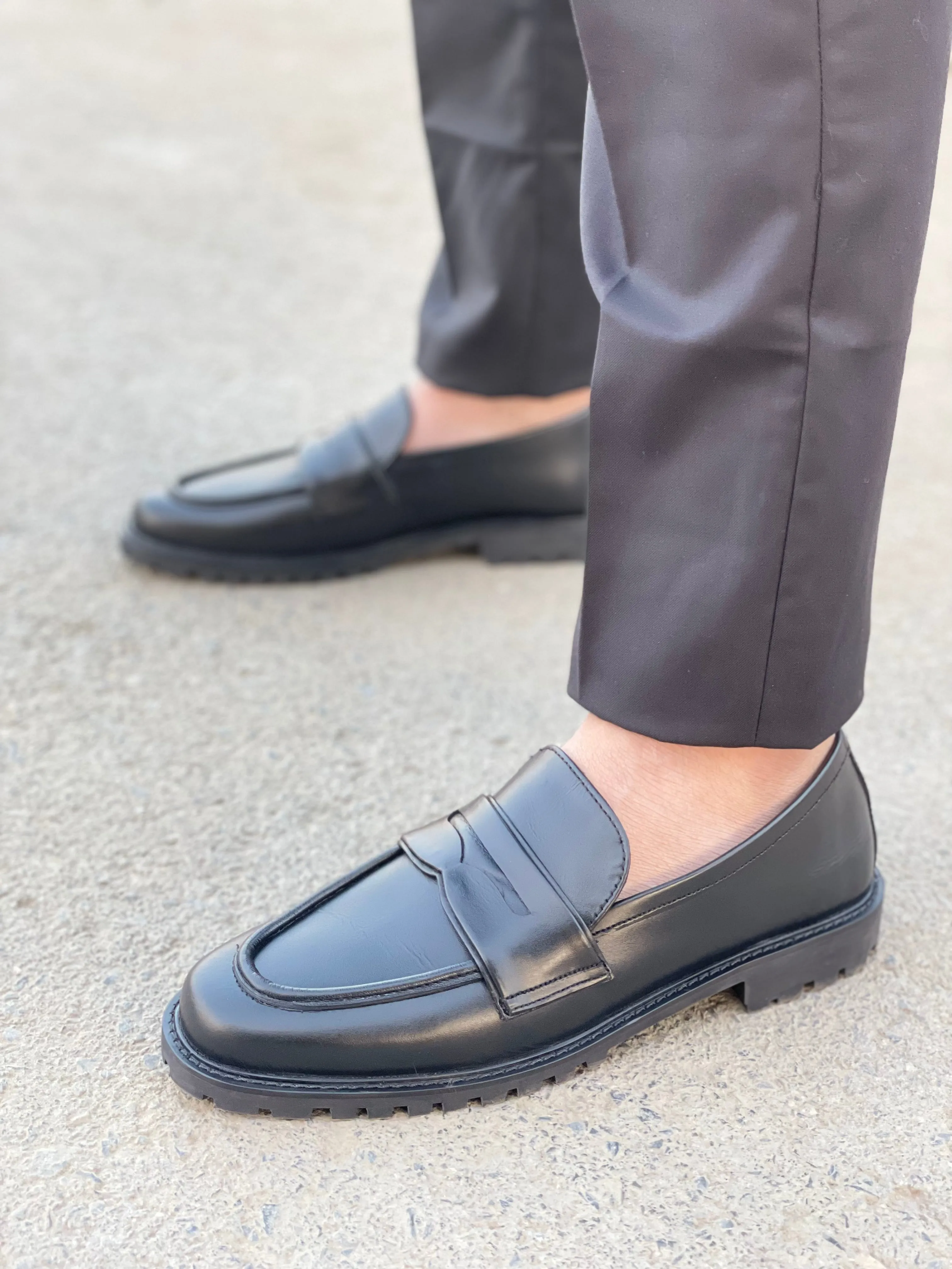 LS PURE LEATHER CHUNKY LOAFERS LS-124