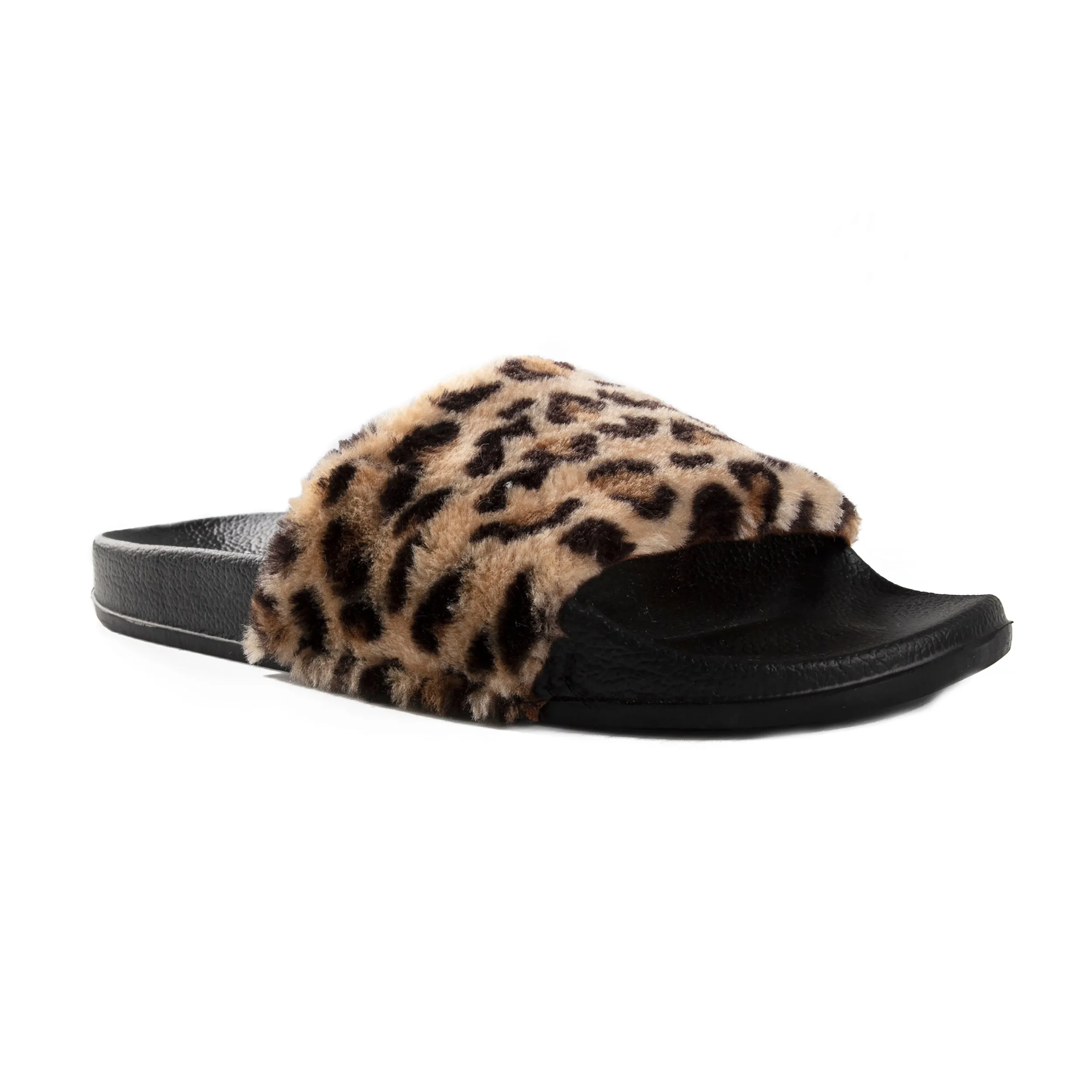 Luxe Faux Sheepskin Women Slides