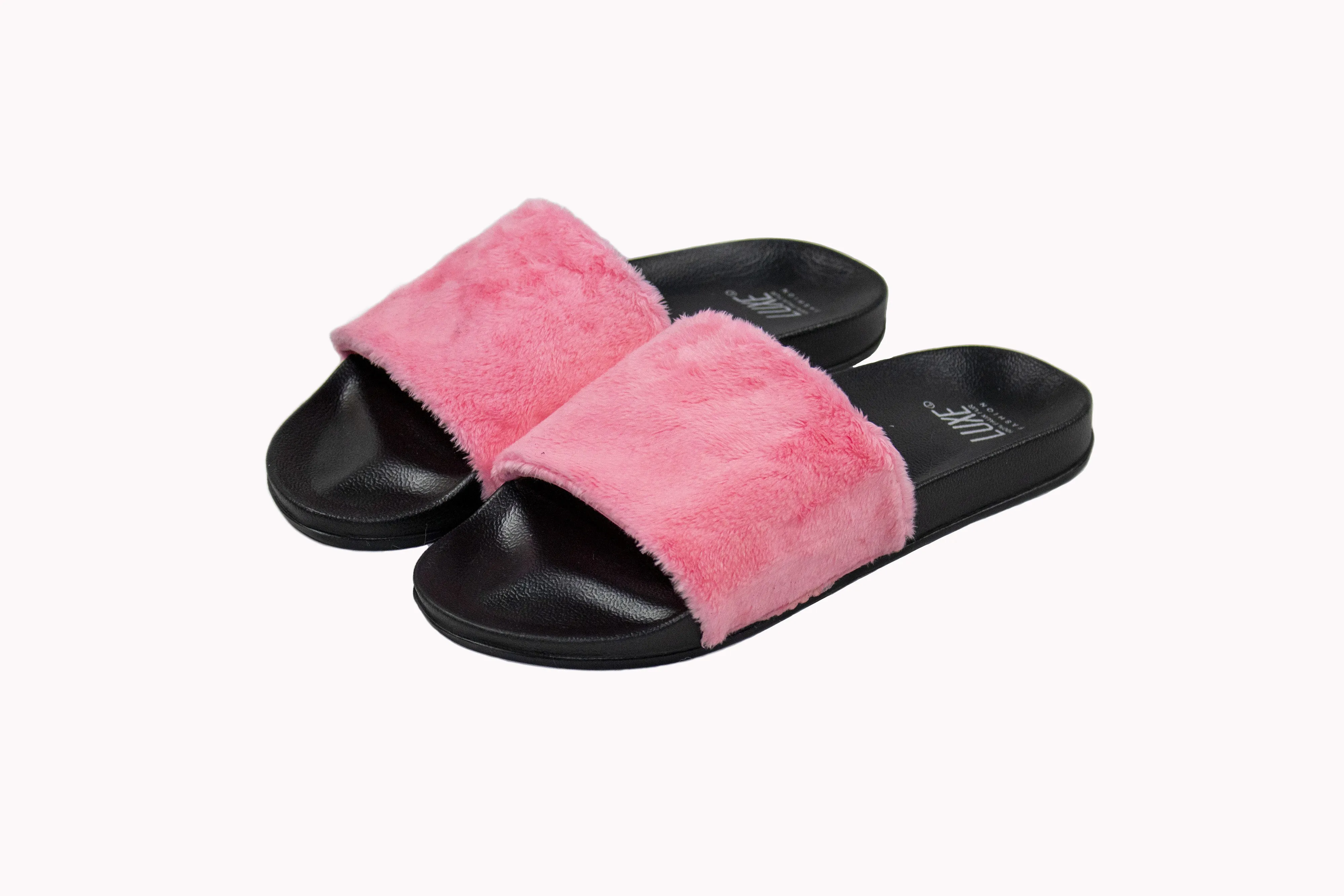 Luxe Faux Sheepskin Women Slides