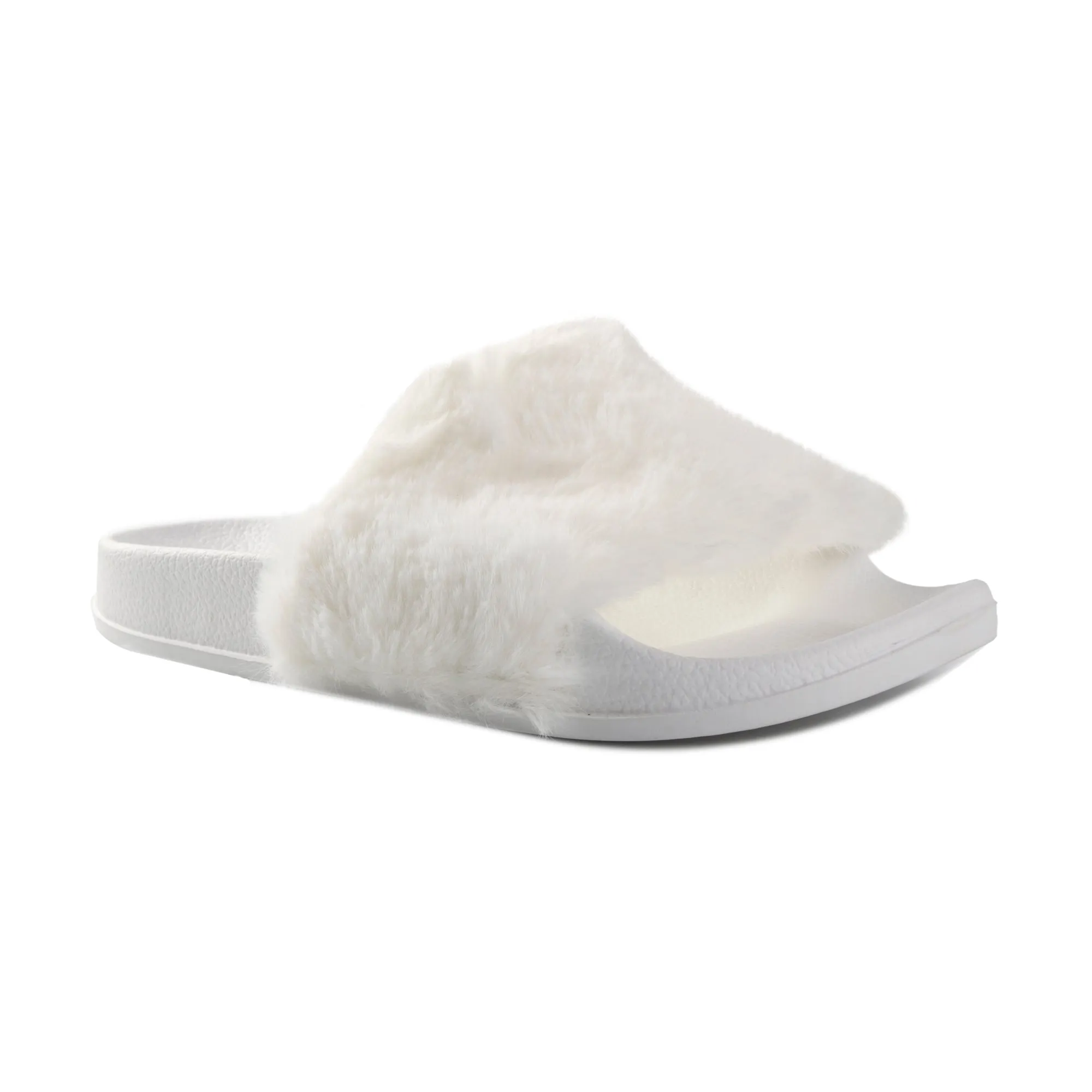 Luxe Faux Sheepskin Women Slides