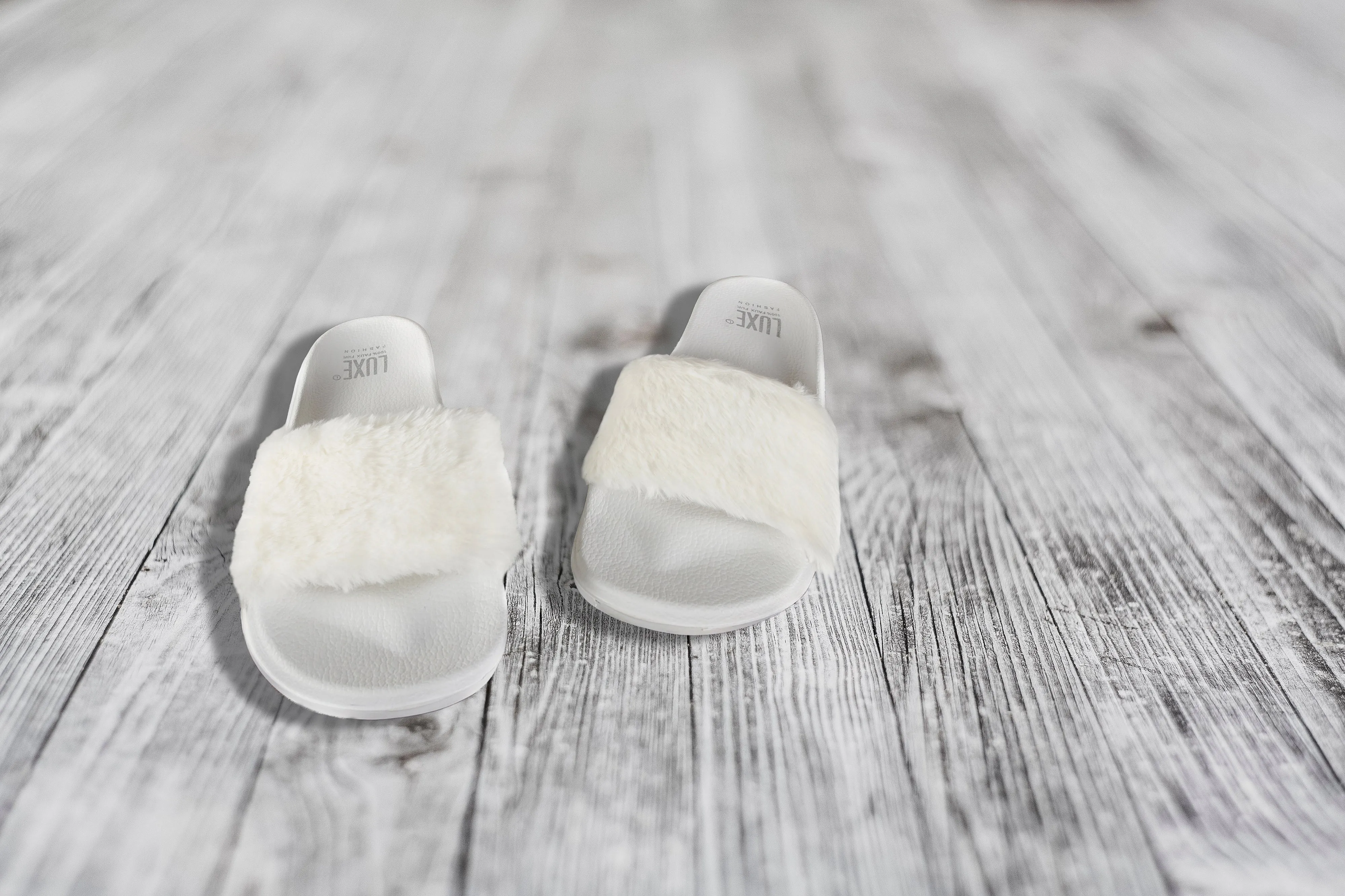 Luxe Faux Sheepskin Women Slides