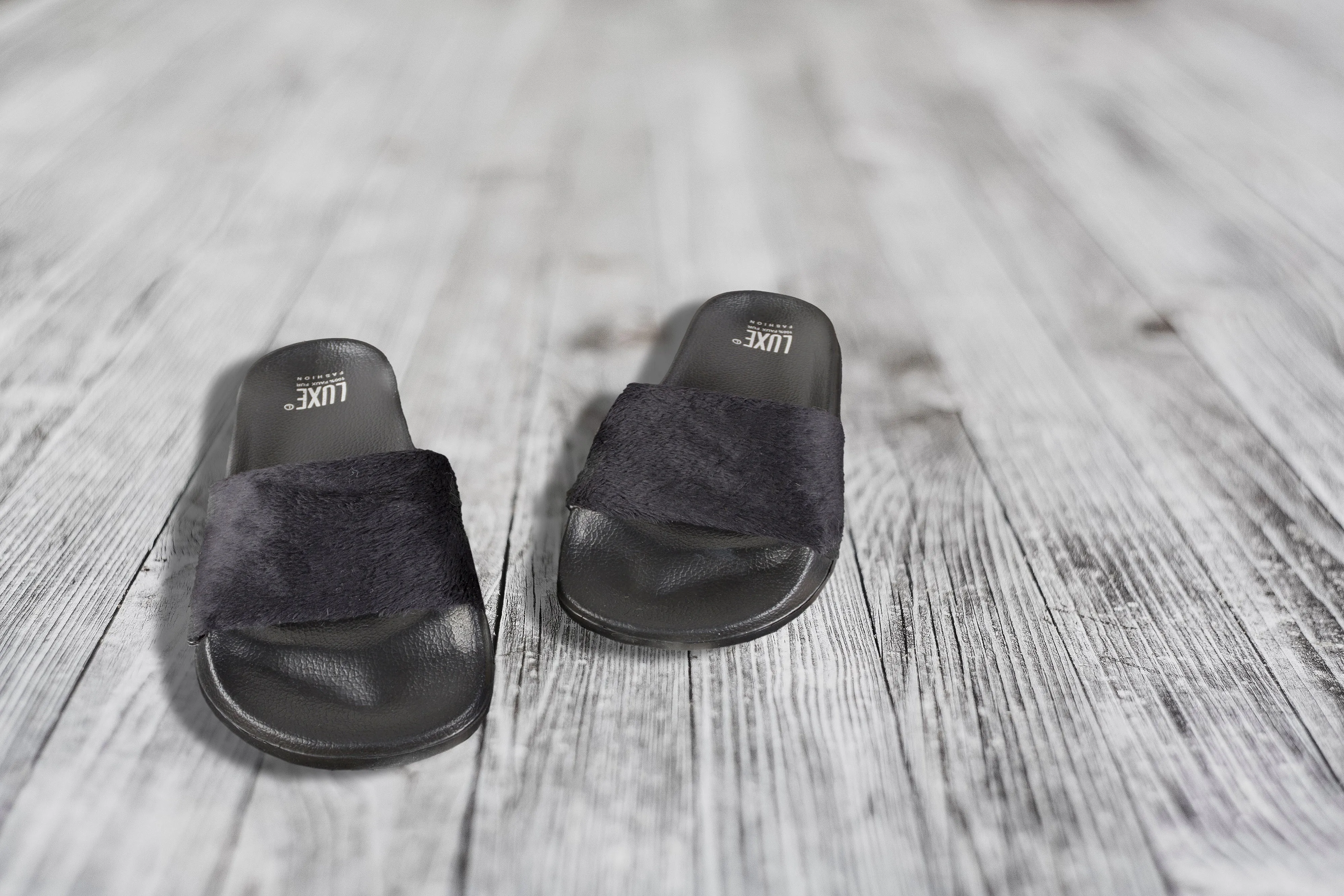 Luxe Faux Sheepskin Women Slides