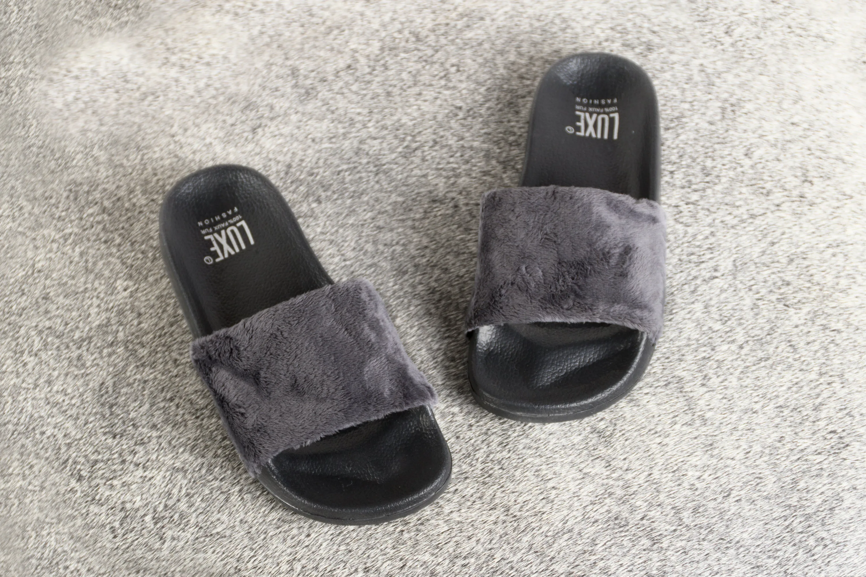 Luxe Faux Sheepskin Women Slides