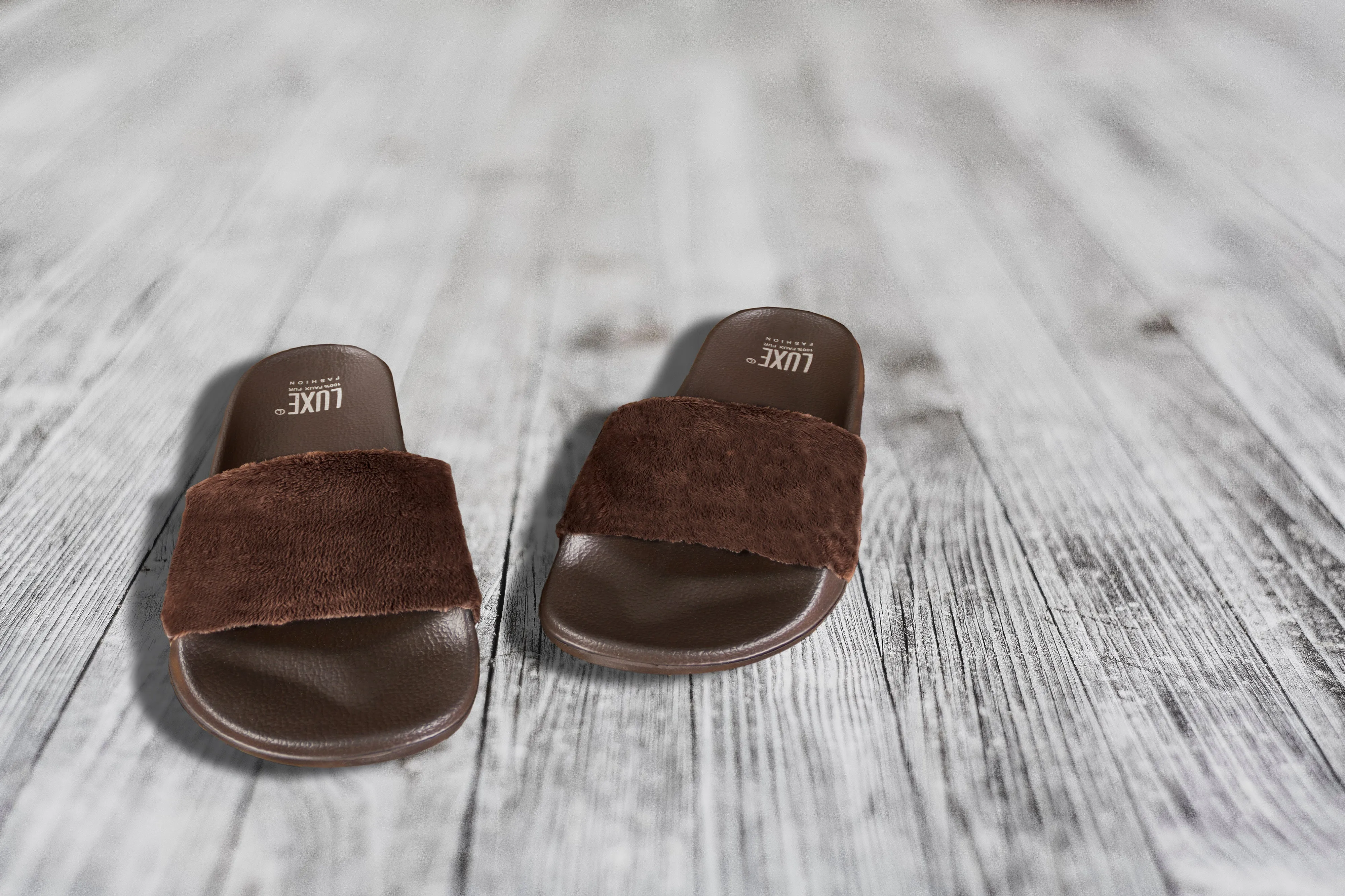 Luxe Faux Sheepskin Women Slides