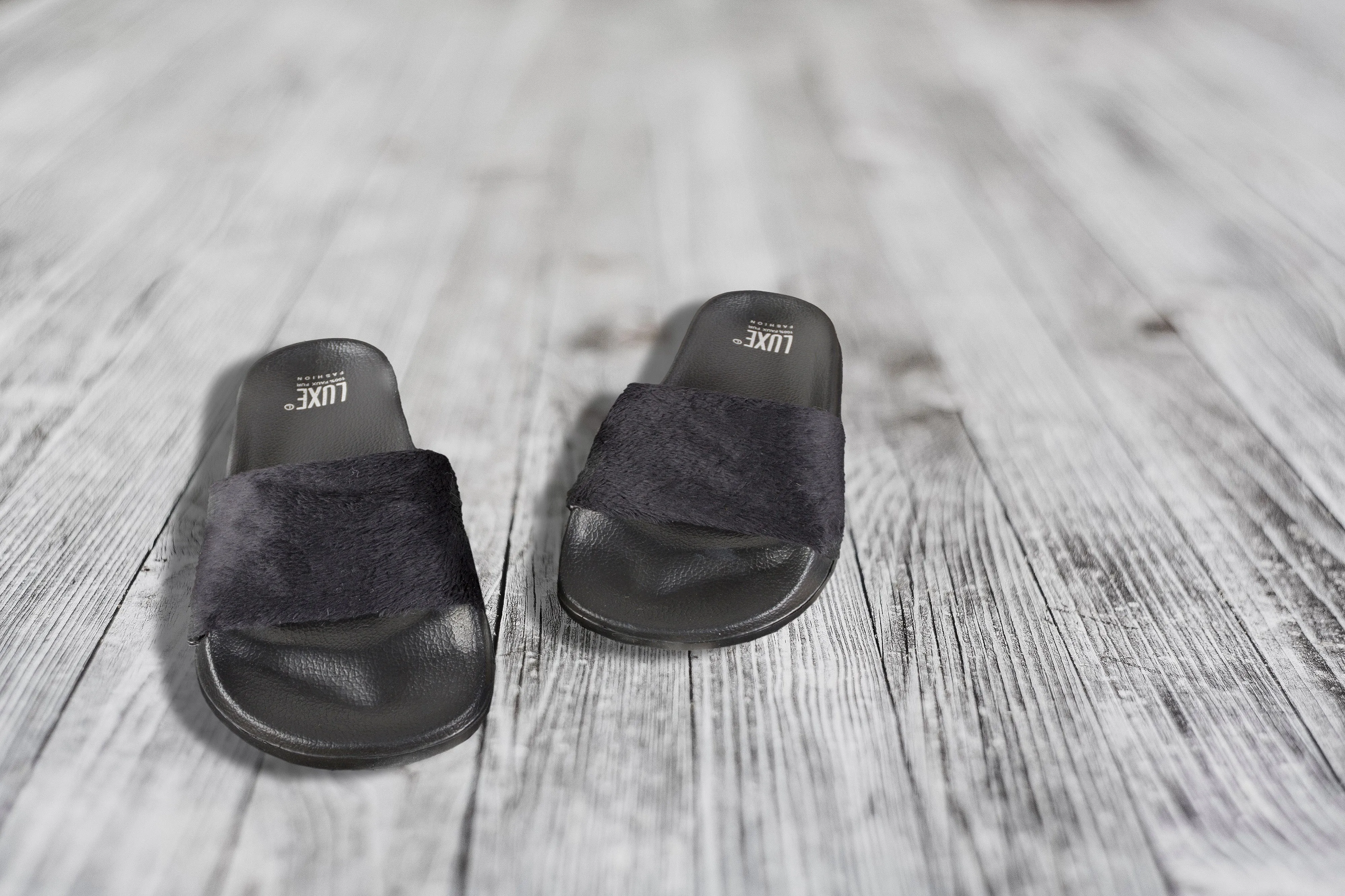 Luxe Faux Sheepskin Women Slides