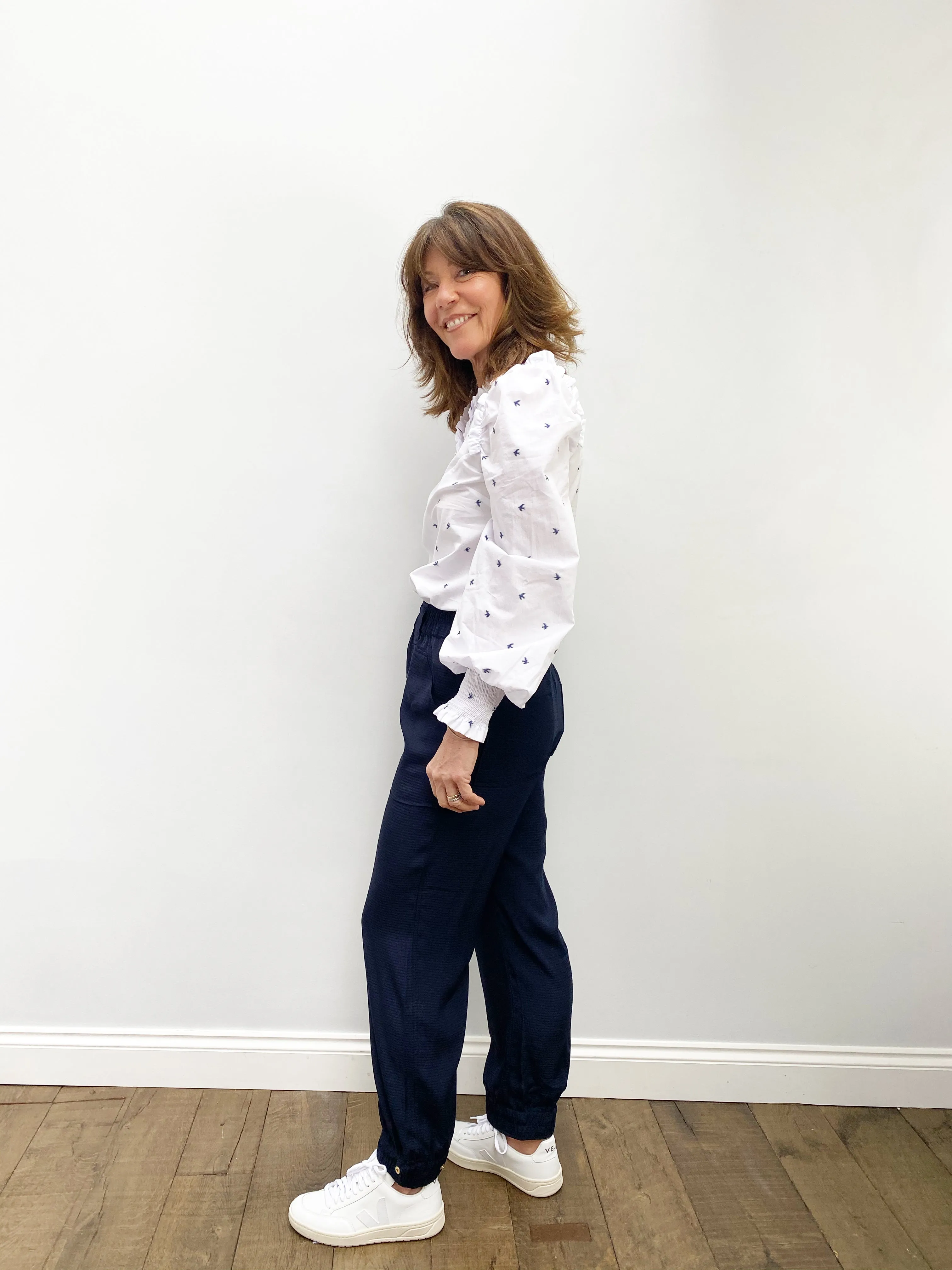 M Tama Printed Blouse in White
