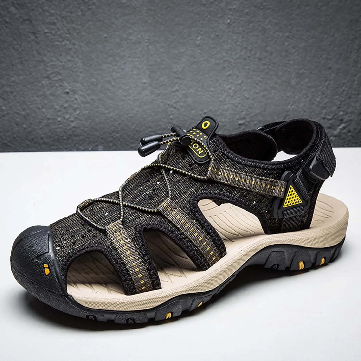 Men's Mesh Hiking Sandals,Beach Sandal,Arch Support Man Walking SandalsQuick Dry Breathable Mesh Lightweight Outdoor Training Water Walking Shoes,Knitted sports sandals