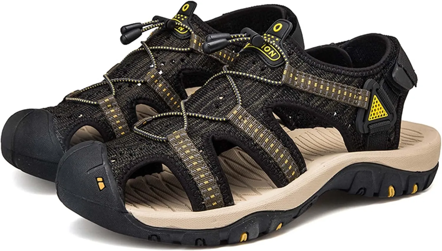 Men's Mesh Hiking Sandals,Beach Sandal,Arch Support Man Walking SandalsQuick Dry Breathable Mesh Lightweight Outdoor Training Water Walking Shoes,Knitted sports sandals